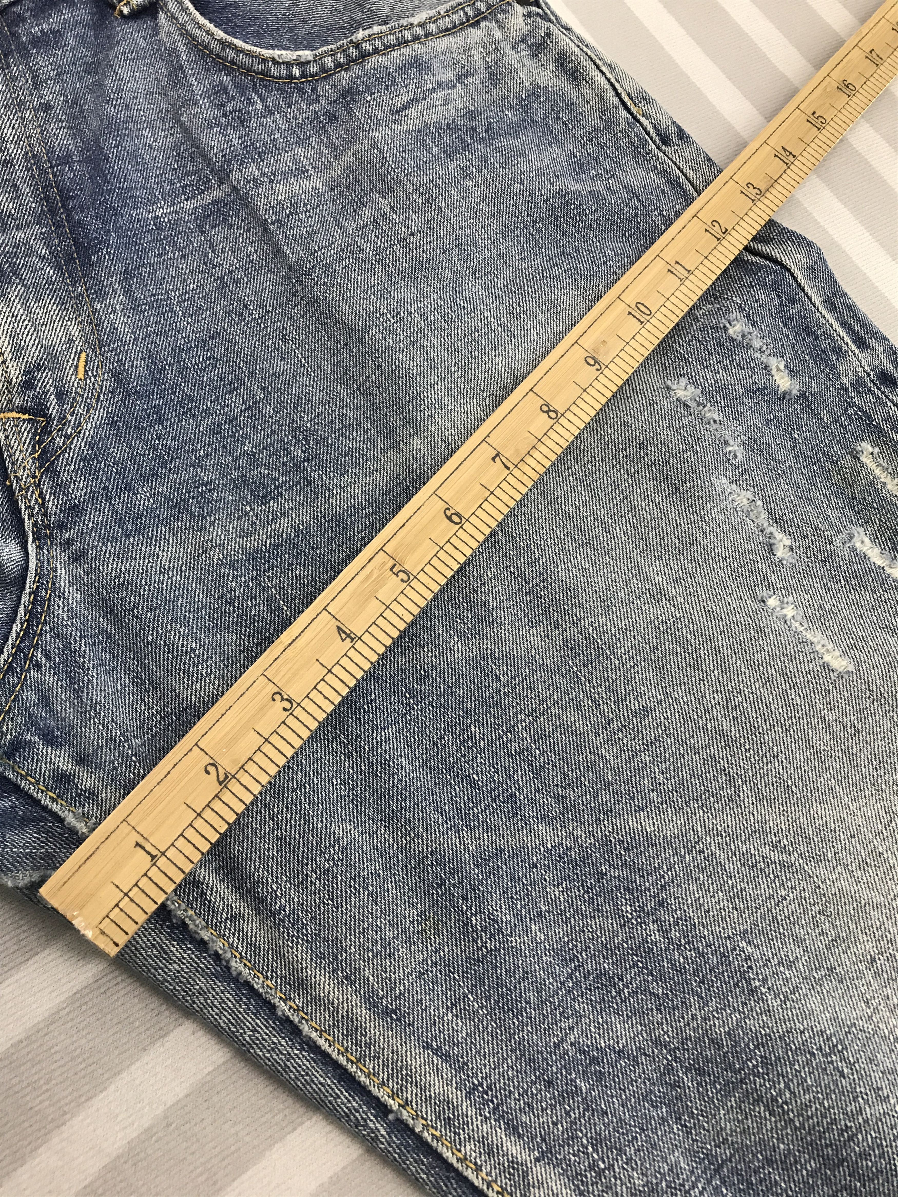Edwin × Vintage Vtg Edwin Japan style Distressed Denim faded Jeans pants Size US 32 / EU 48 - 8 Thumbnail