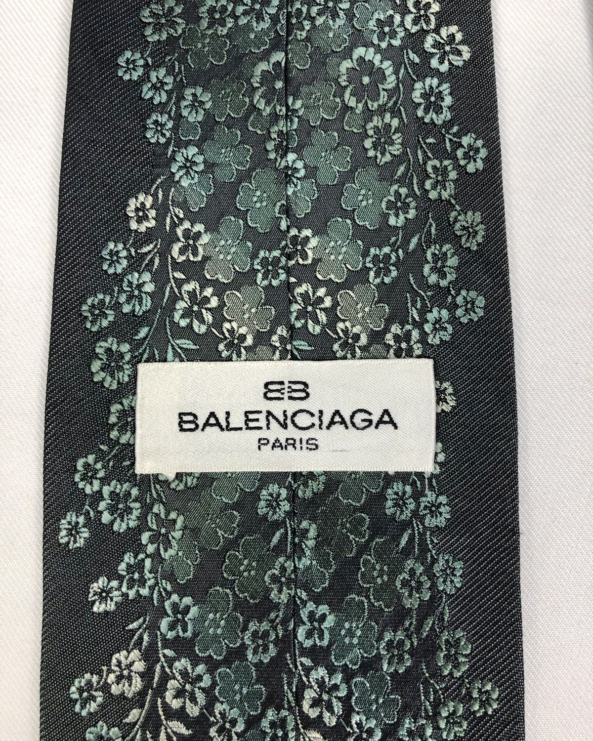Balenciaga Rare Vintage Balenciaga Floral Silk Tie Size ONE SIZE - 6 Thumbnail