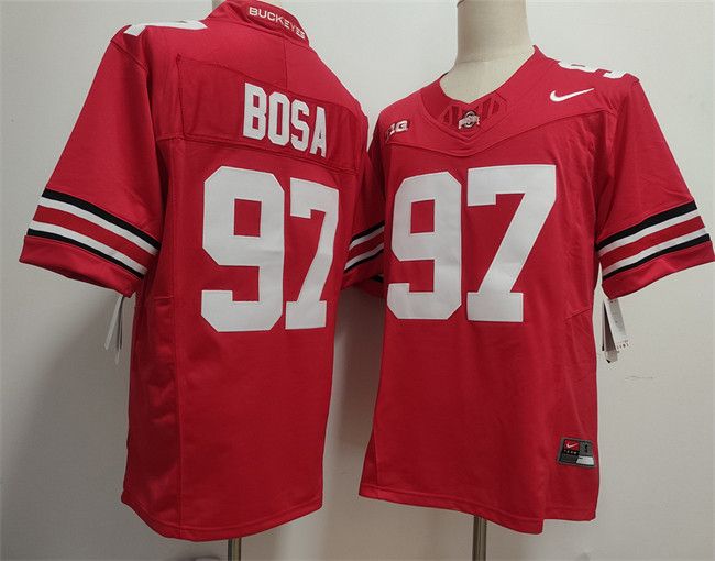 Other Men's Ohio State Buckeyes #97 Nick Bosa Red 2025 Size US S / EU 44-46 / 1 - 1 Thumbnail