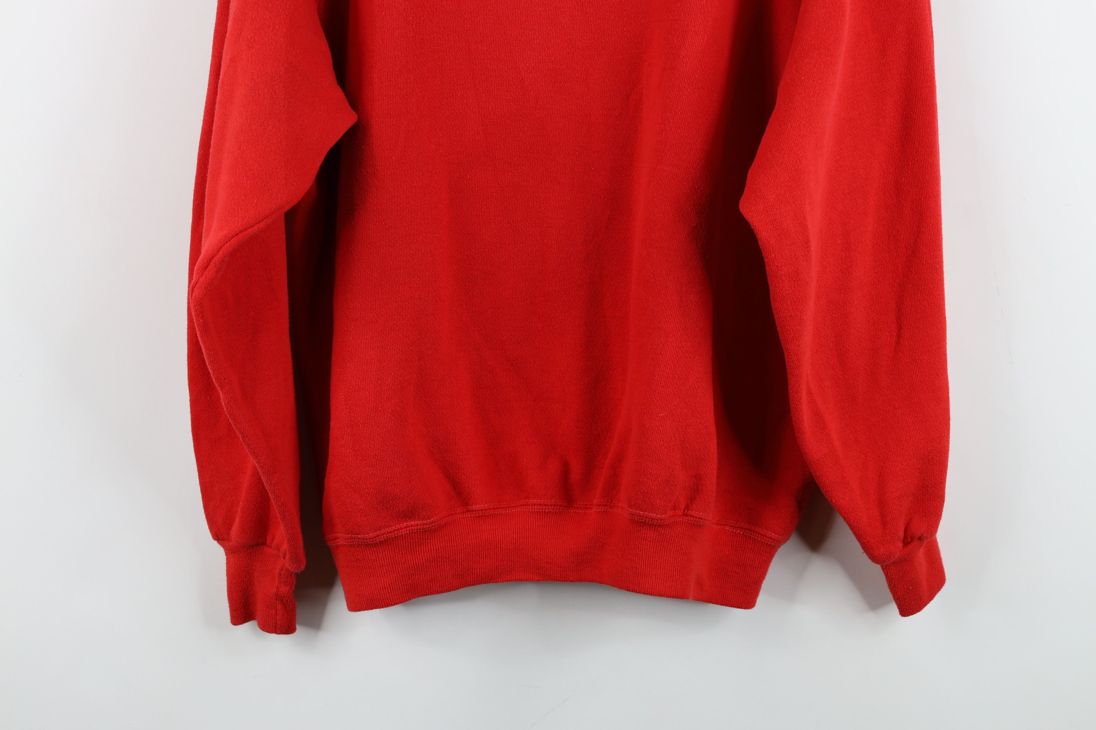 Vintage Vintage 70s Streetwear Blank Raglan Sweatshirt Red USA Size L / US 10 / IT 46 - 15 Thumbnail
