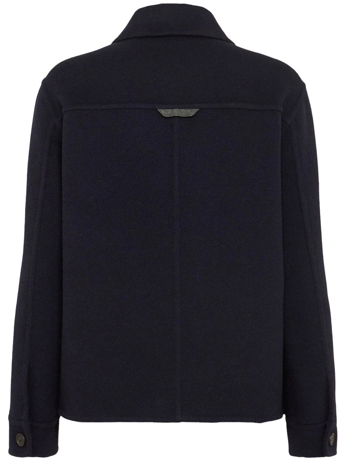 Brunello Cucinelli BRUNELLO CUCINELLI Blue Wool/Cashmere Coat New & Authentic Size M / US 6-8 / IT 42-44 - 2 Thumbnail