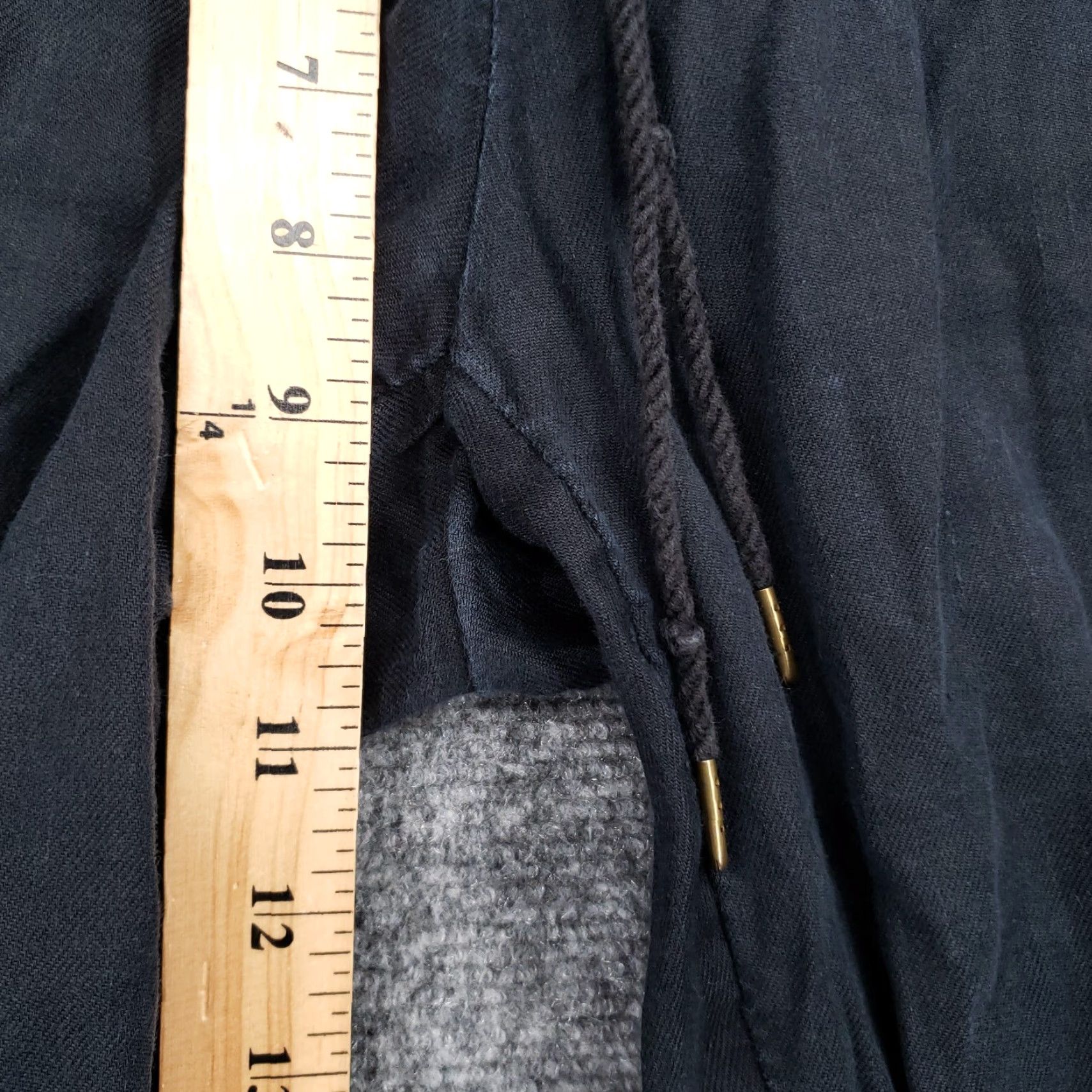 Ann Taylor Ann Taylor Loft Pants Womens XS Black Linen Jogger Mid Rise Tapered Drawstring Size 26" / US 2 / IT 38 - 6 Thumbnail