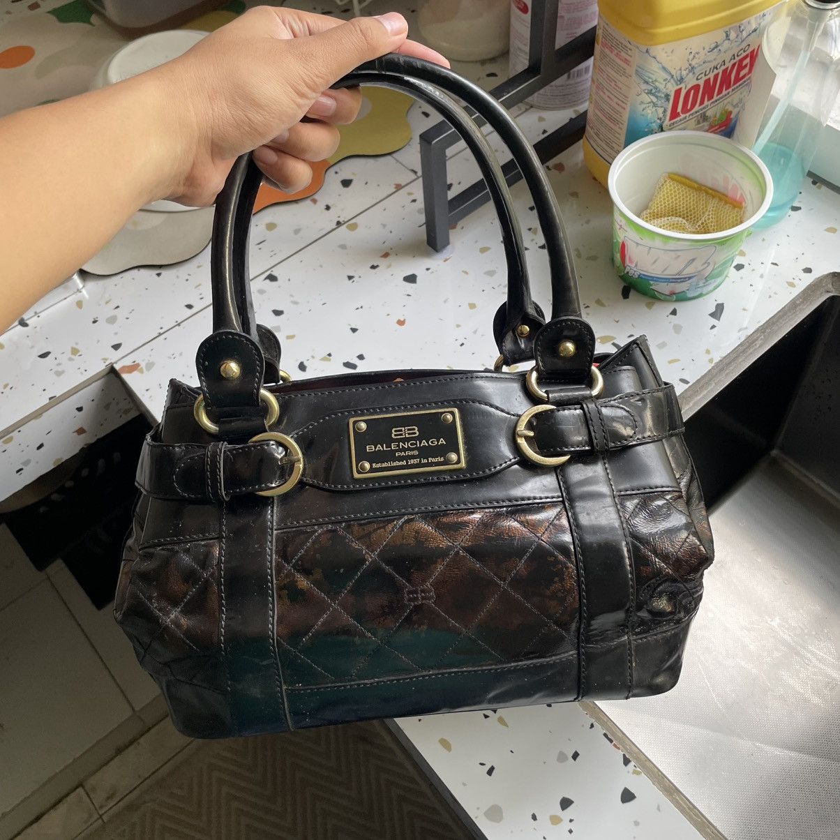 Balenciaga 🔥Vtg Balenciaga🔥Handle Hand Bags Size ONE SIZE - 1 Thumbnail