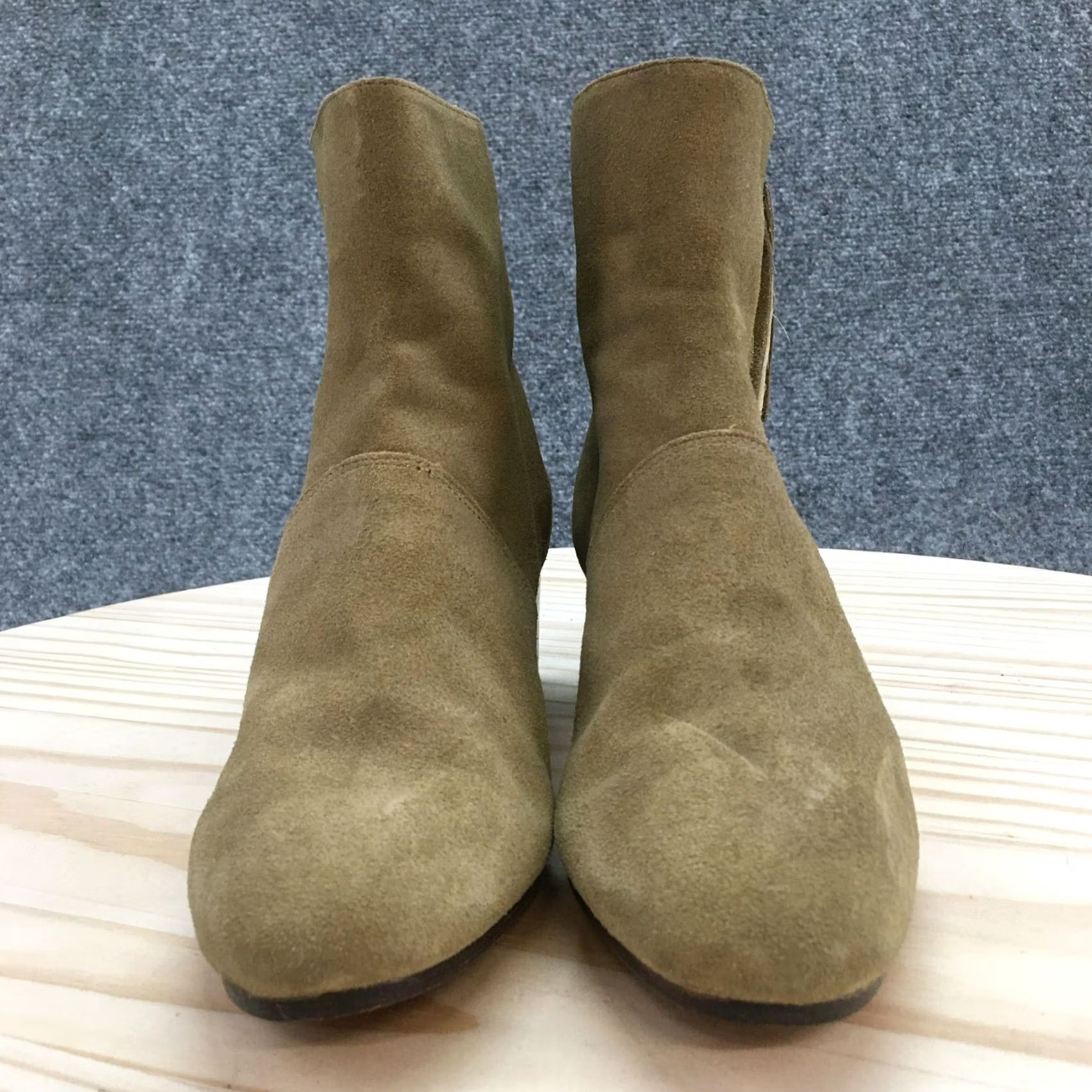 Banana Republic Banana Republic Boots Womens Lydia Green Suede Heeled Side Zip Tasseled 5.5 M Bootie Womens Green Suede Boots Size US 6 / IT 36 - 4 Thumbnail