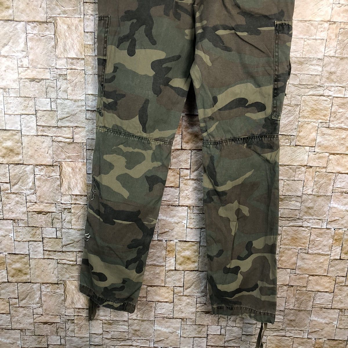Japanese Brand As Know Is De Base Camo Green Cargo Multipocket Pants #A595 Size 28" / US 6 / IT 42 - 18 Thumbnail