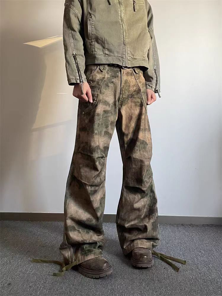 Japanese Brand × Vintage Camouflage Pleated Paratrooper Workwear Micro Flare Trousers Size US 34 / EU 50 - 2 Thumbnail