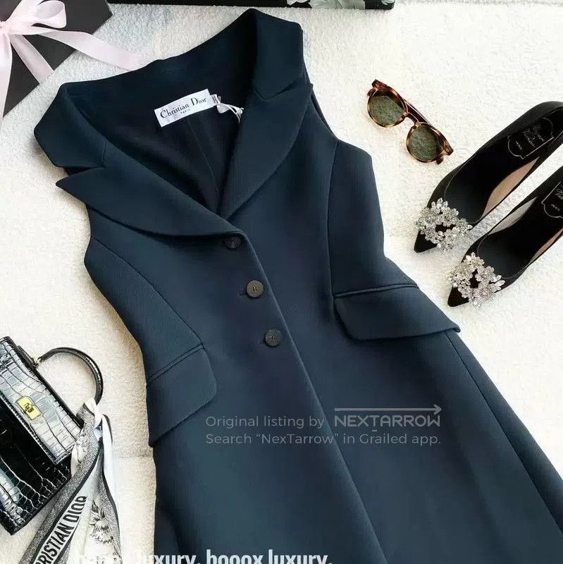 Dior Dior Black Wool Women's Dress . Size XXS / US 00 / IT 34 - 4 Thumbnail