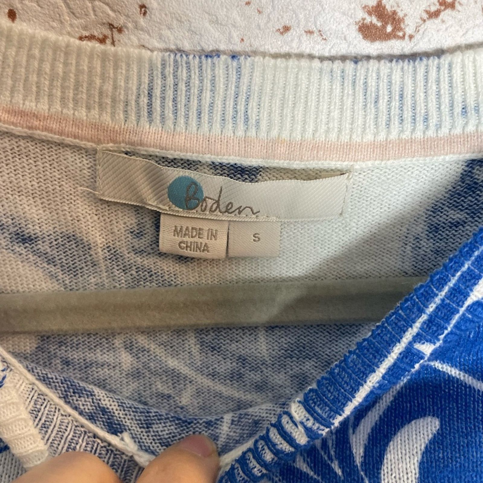 Boden Boden Blue and White Patterned Sweater Size S / US 4 / IT 40 - 3 Thumbnail
