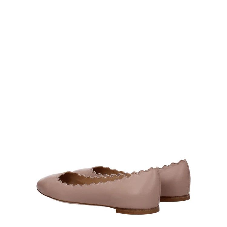 ob1o1e1024 Leather Ballet Flats in Pink Flats