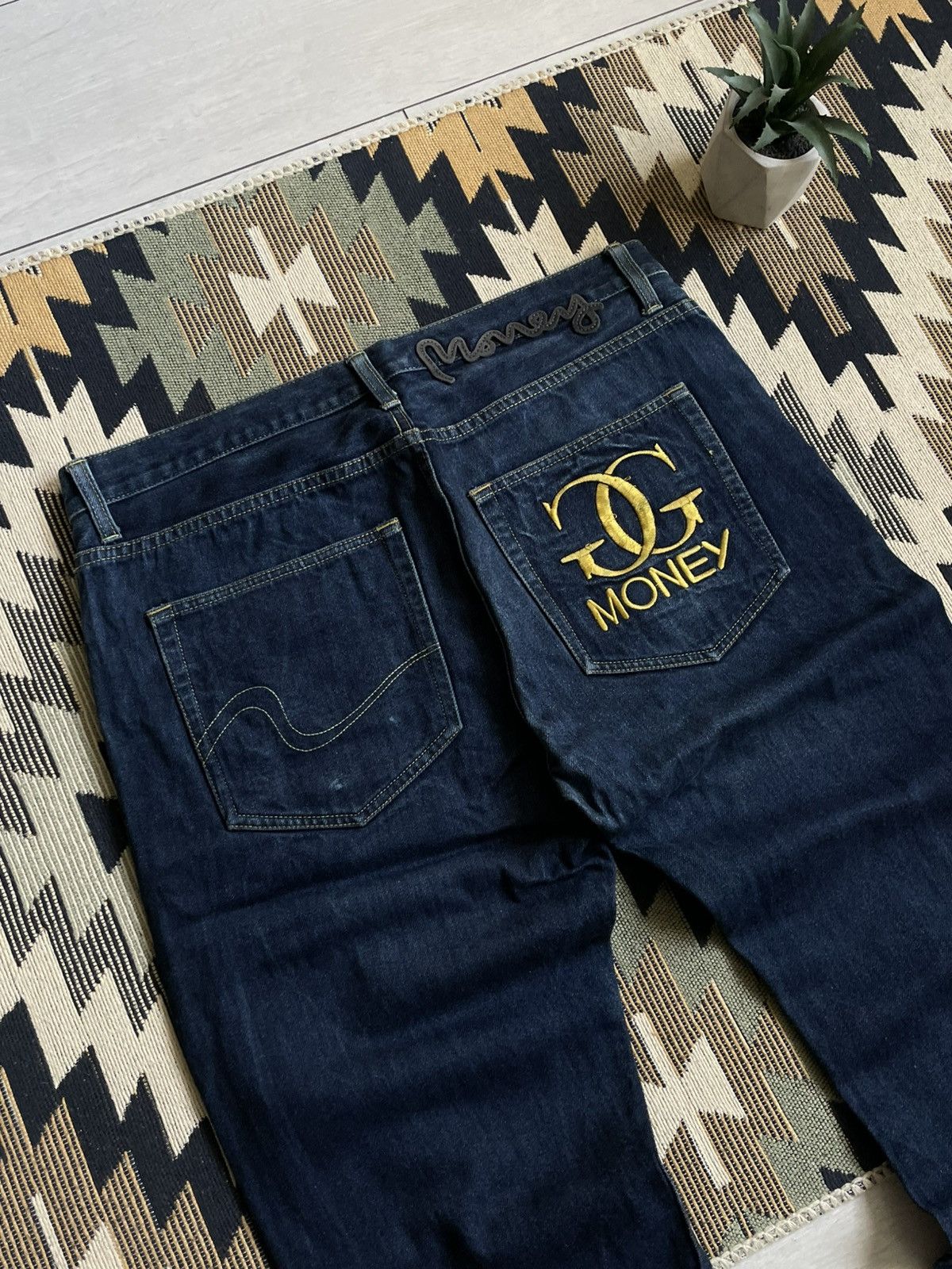 Japanese Brand × Vintage 💸MONEY DENIM BIG LOGO JEANS💸 Size US 32 / EU 48 - 5 Thumbnail