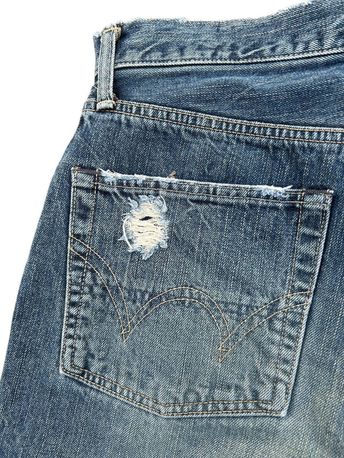 Kapital Vintage Edwin 505 Selvedge Distressed Denim Jeans Size US 33 - 9 Thumbnail