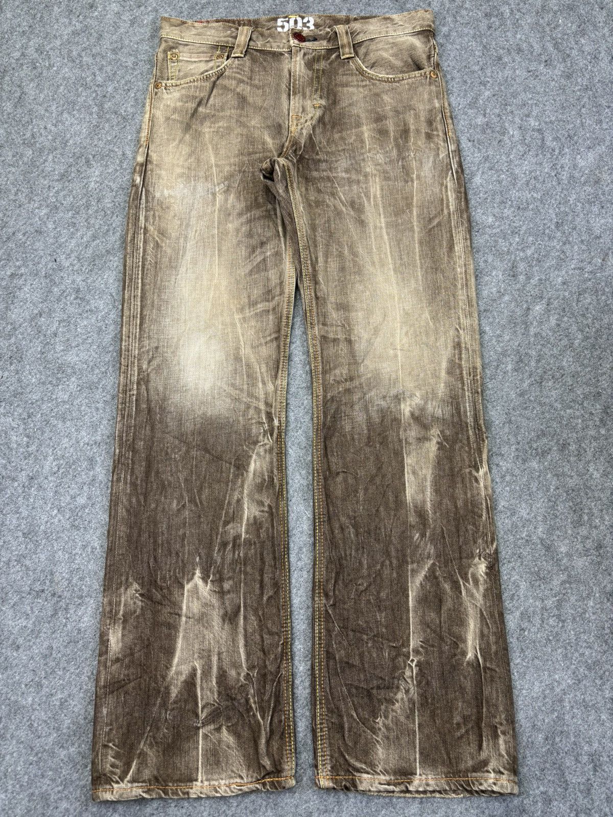 Edwin 💥Raw Fades💥Flare Edwin 503 Explosion Style Fades Denim K25 Size US 34 / EU 50 - 14 Thumbnail
