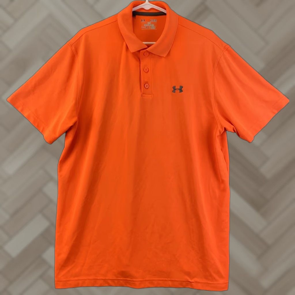 Under Armour VINTAGE? None. It's Under Armour Polo Shirt Men XL Orange Short Sleeve Golf Stretch—Under Armour Polo Shirt Men XL Orange Short Sleeve Golf Shirt Size US XL / EU 56 / 4 - 1 Thumbnail
