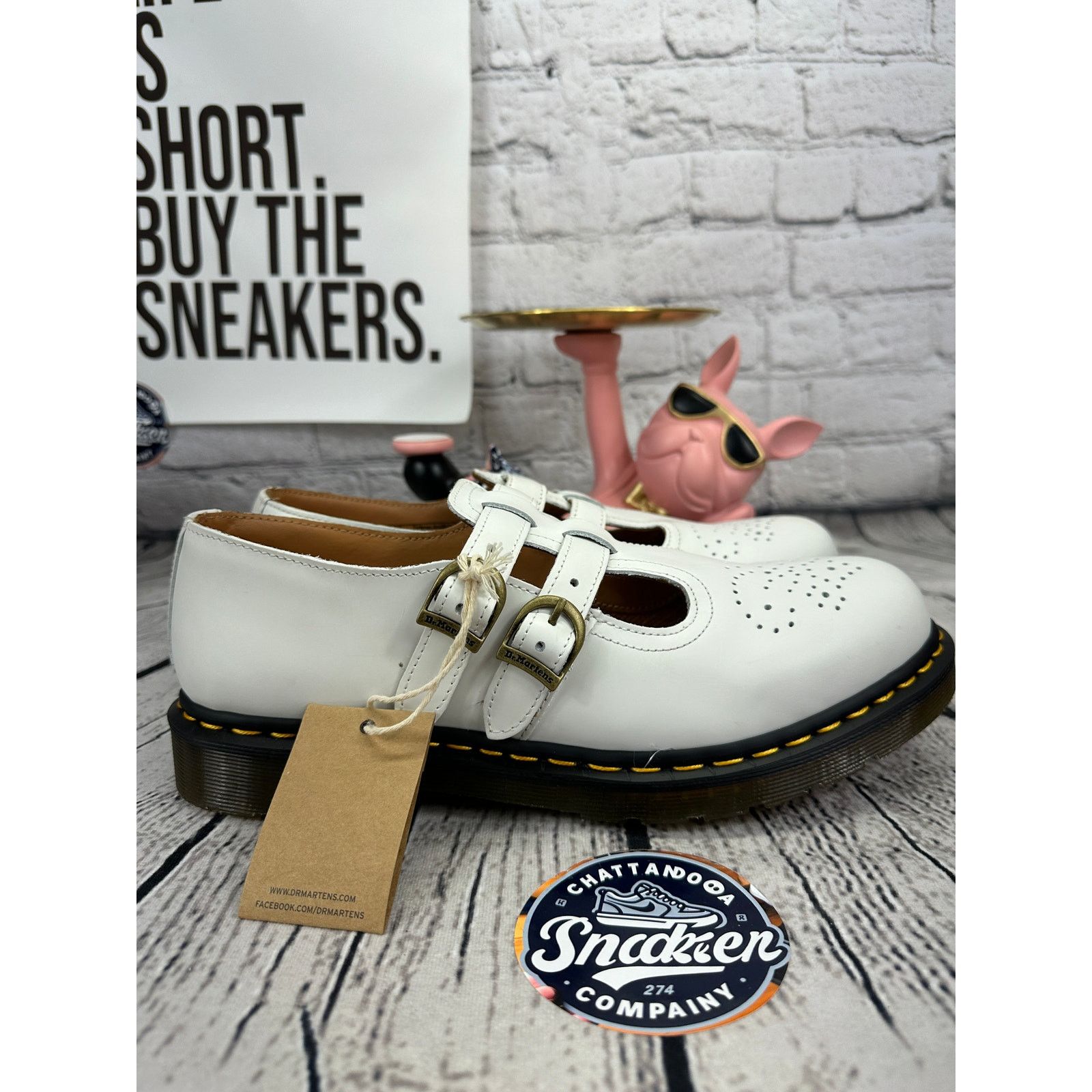 Dr. Martens Dr Martens Mary Jane Shoes Mens 9 | Womens 10 White Leather Size US 10 / IT 40 - 5 Thumbnail
