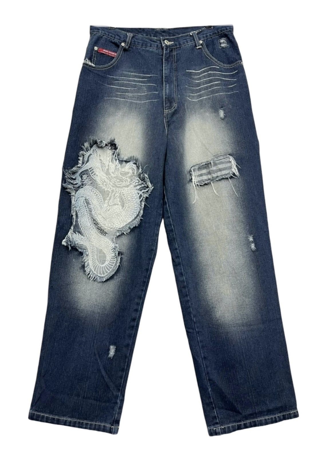 Dogtown 🔥Vintage DOGTOWN BLACK DRAGON Baggy Skateboards Denim Size US 34 / EU 50 - 1 Thumbnail