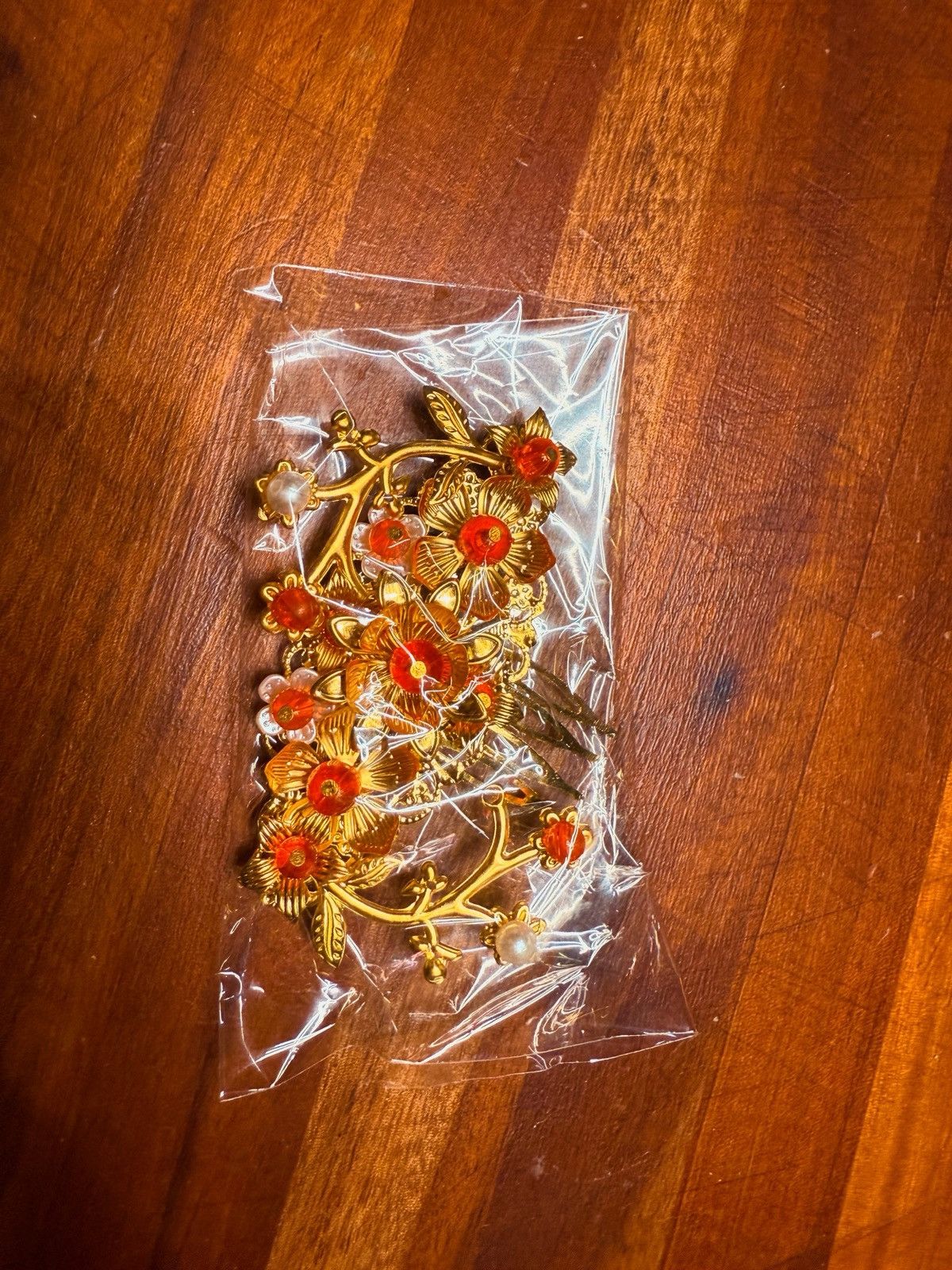 Other Golden Floral Hair Pin Set Size ONE SIZE - 1 Thumbnail
