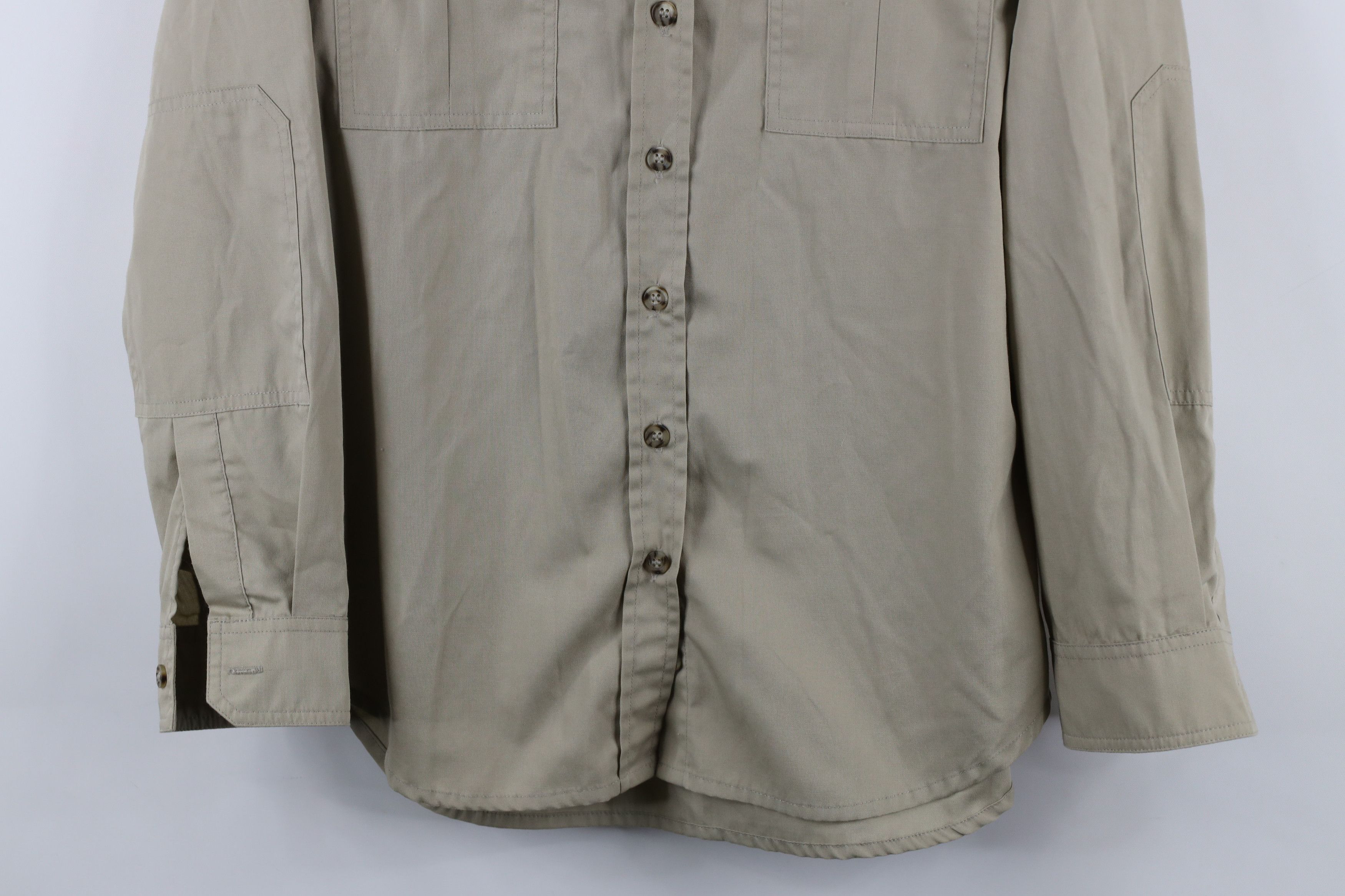 Tilley × Vintage Vintage 90s Tilley Endurables Collared Button Shirt Beige Size S / US 4 / IT 40 - 3 Thumbnail