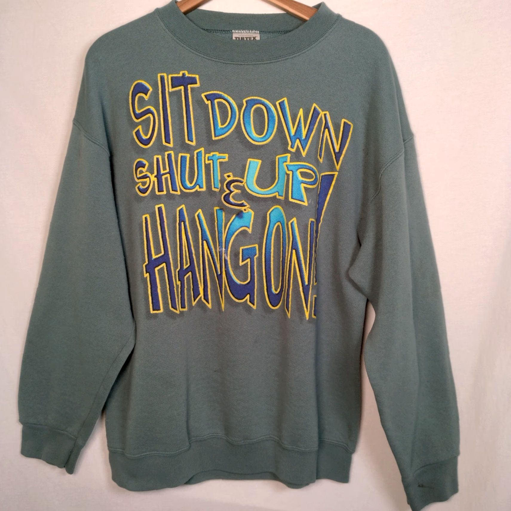 Tultex VINTAGE Busch Gardens Williamsburgh VA Sweatshirt L Cotton Blend Distressed Graphic 90s Roller Coaster Tultex Men Size US L / EU 52-54 / 3 - 3 Thumbnail