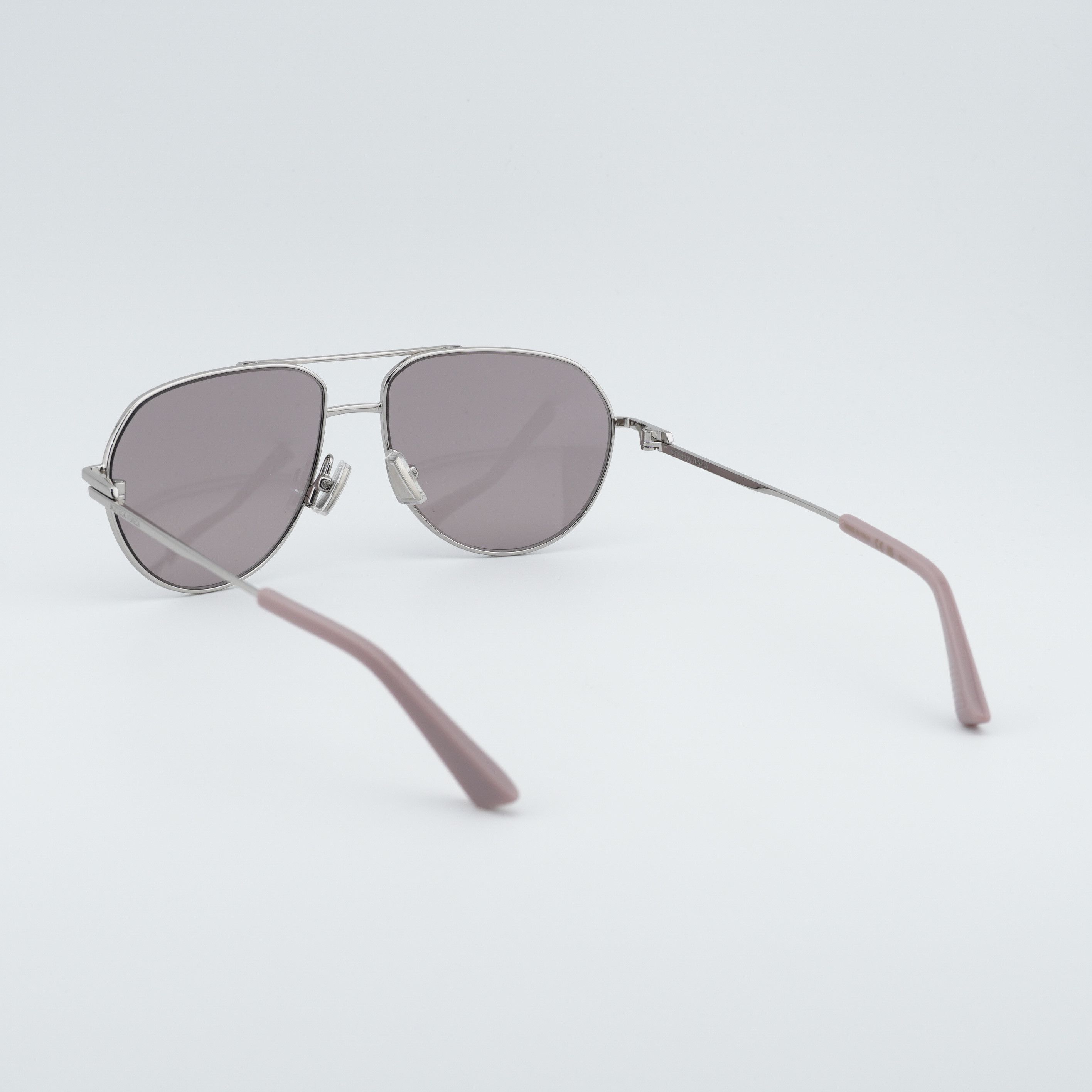 Bottega Veneta Bottega Veneta BV1302S 004 Unisex Sunglasses Silver Aviator Size ONE SIZE - 5 Thumbnail