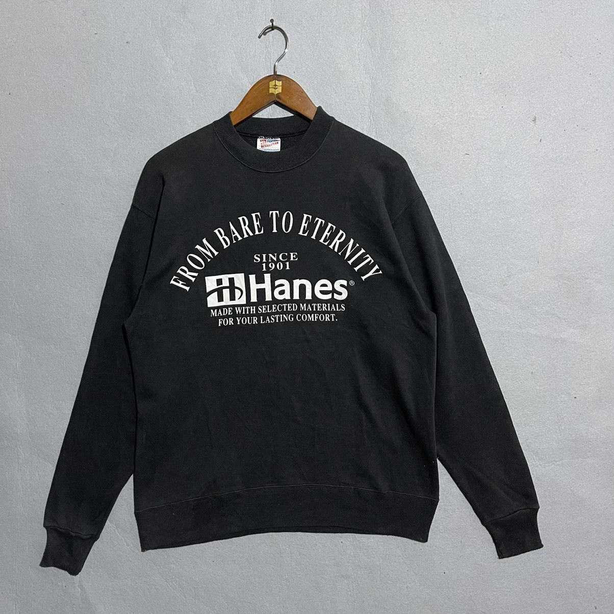 Hanes Vintage 90s Hanes Sweatshirt From Bare to Eternity Size US L / EU 52-54 / 3 - 1 Thumbnail