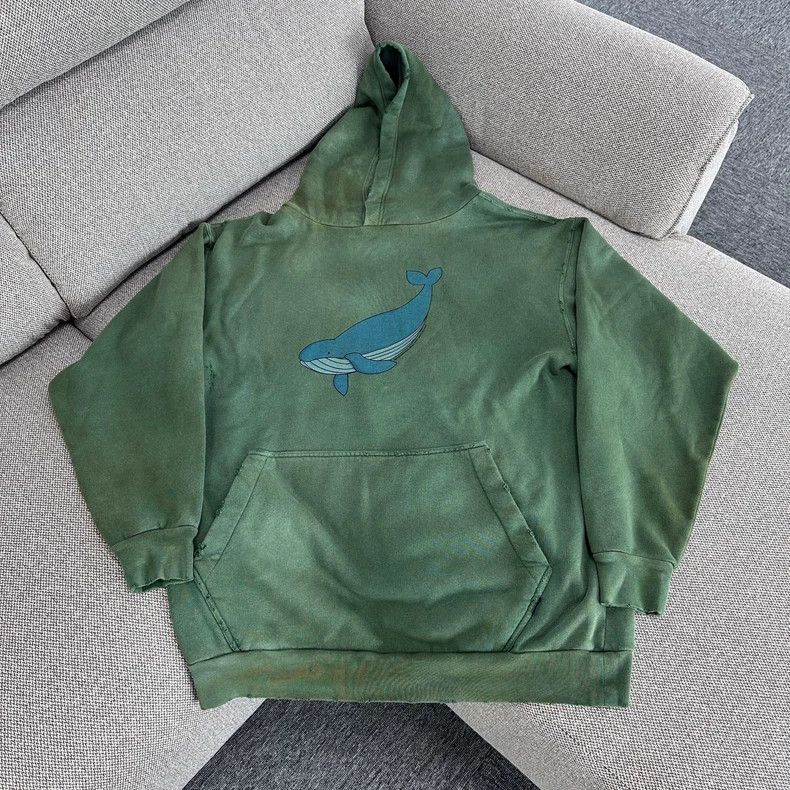 Balenciaga Balenciaga Whale prints for old hooded sweaters Size US M / EU 48-50 / 2 - 1 Thumbnail