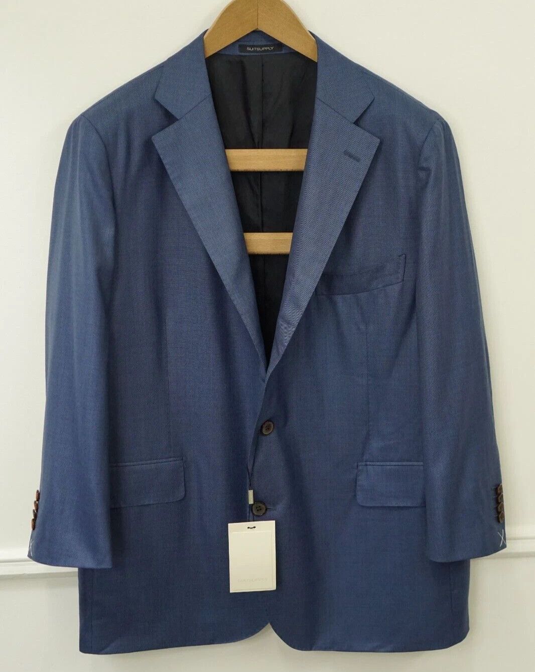 Suitsupply Men Suitsupply Blazer La Spalla Blue Wool EThomas UK/US40L Size 40L - 1 Thumbnail