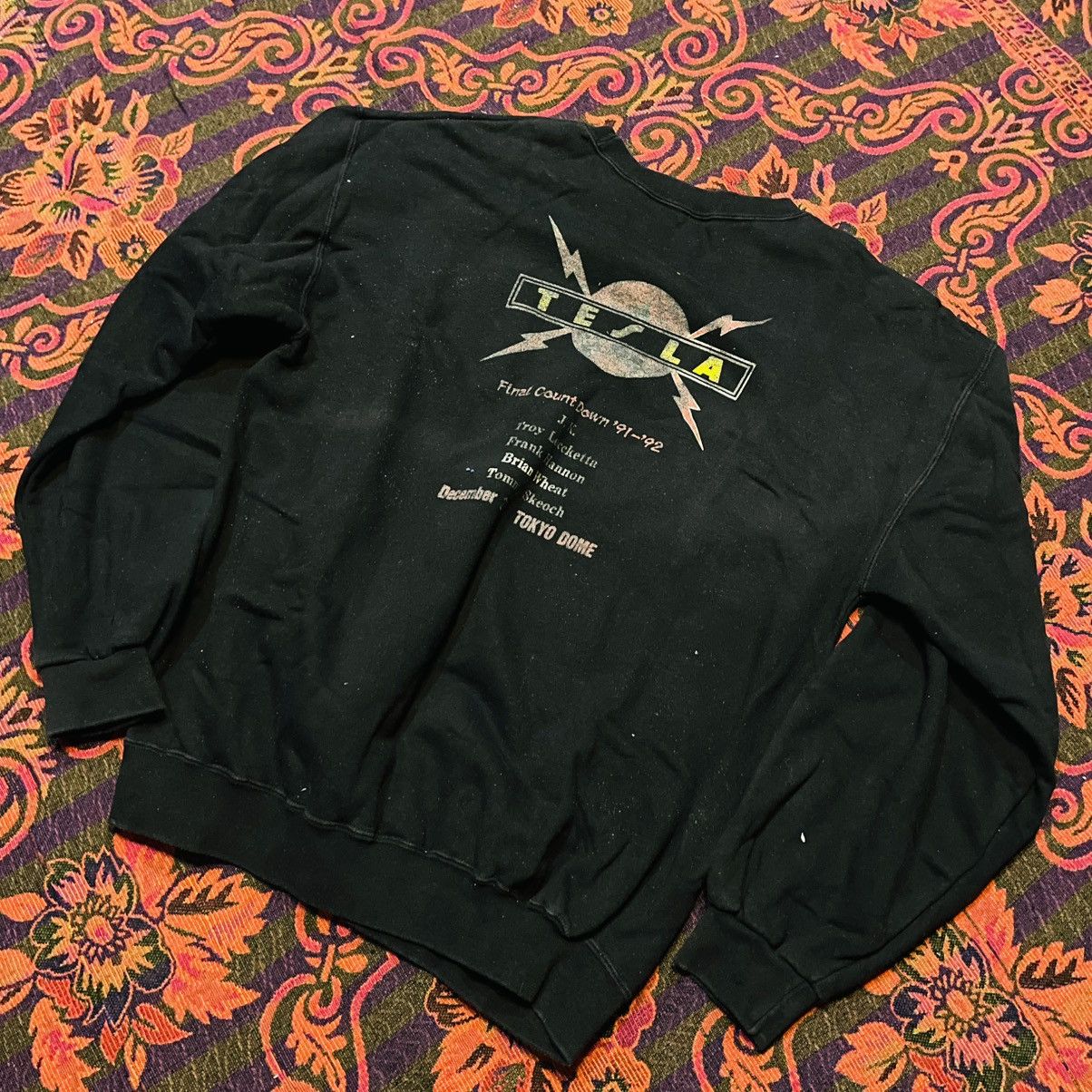 Vintage 90's Tesla New Year Concert Sweatshirt Size US M / EU 48-50 / 2 - 3 Thumbnail