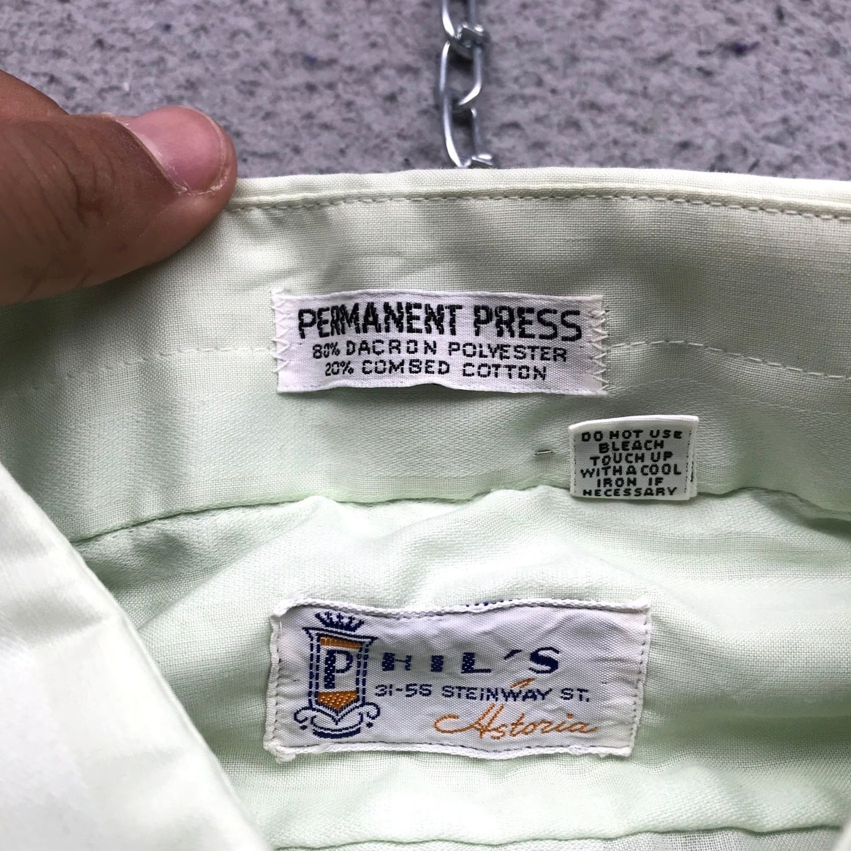 Vintage VINTAGE Button-Up Shirt Mens Large L Short Sleeve Striped Green Docked 60s 70s Casual Travel Mens Shirt Size US L / EU 52-54 / 3 - 3 Thumbnail