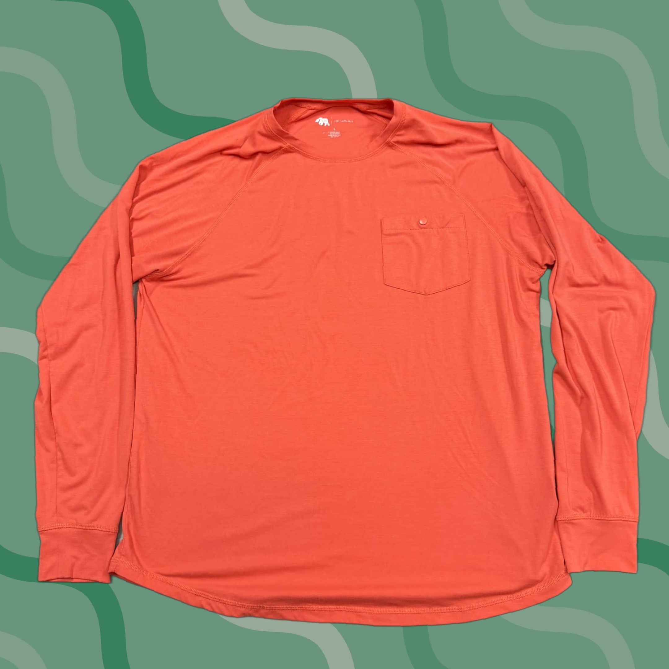 Vintage Onward Reserve Shirt Mens Large Orange Long Sleeve Performance Tee Top Size US L / EU 52-54 / 3 - 1 Thumbnail