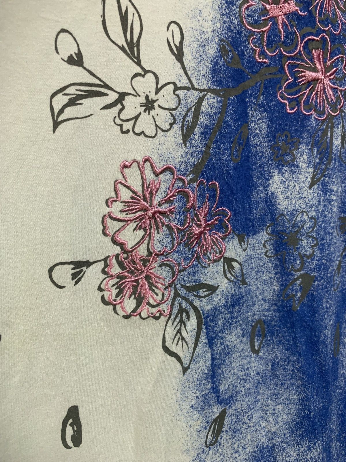 14th Addiction Japanese Wave and Flower All Over Print Tee Shirt Size US M / EU 48-50 / 2 - 9 Thumbnail