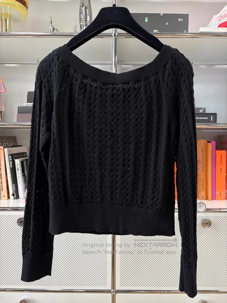 Chanel Chanel 24b black double C logo round neck knit Size XS / US 0-2 / IT 36-38 - 3 Thumbnail