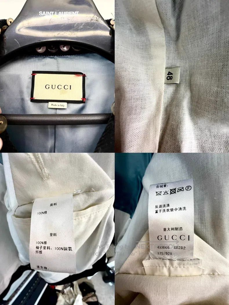 Gucci Guicci Black Corduroy Gem Button Jacket Size US M / EU 48-50 / 2 - 5 Thumbnail