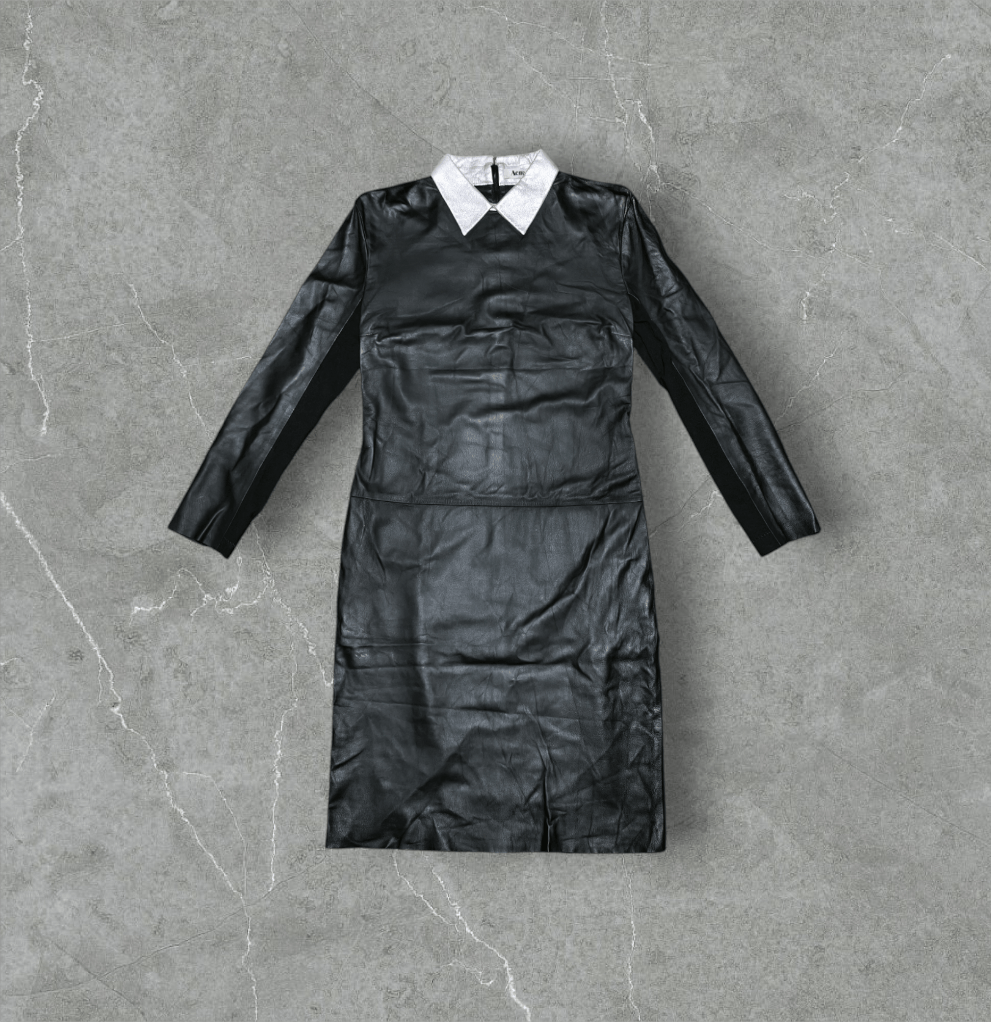 Acne Studios Acne Studios Black Stretchy Leather Dress Size M / US 6-8 / IT 42-44 - 1 Thumbnail
