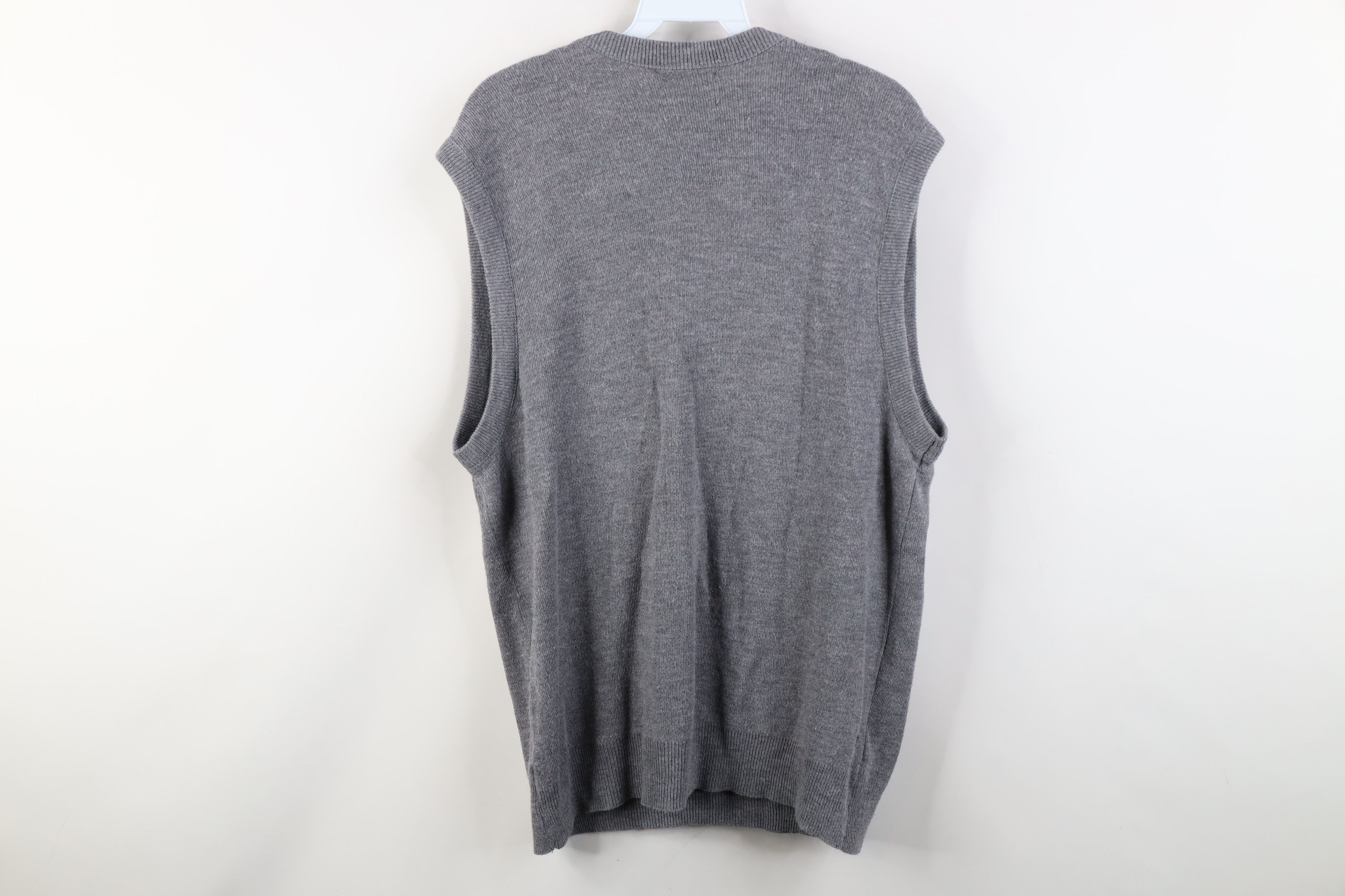 Vintage Vintage 70s Streetwear Blank Knit Sweater Vest Gray USA Size L / US 10 / IT 46 - 11 Thumbnail