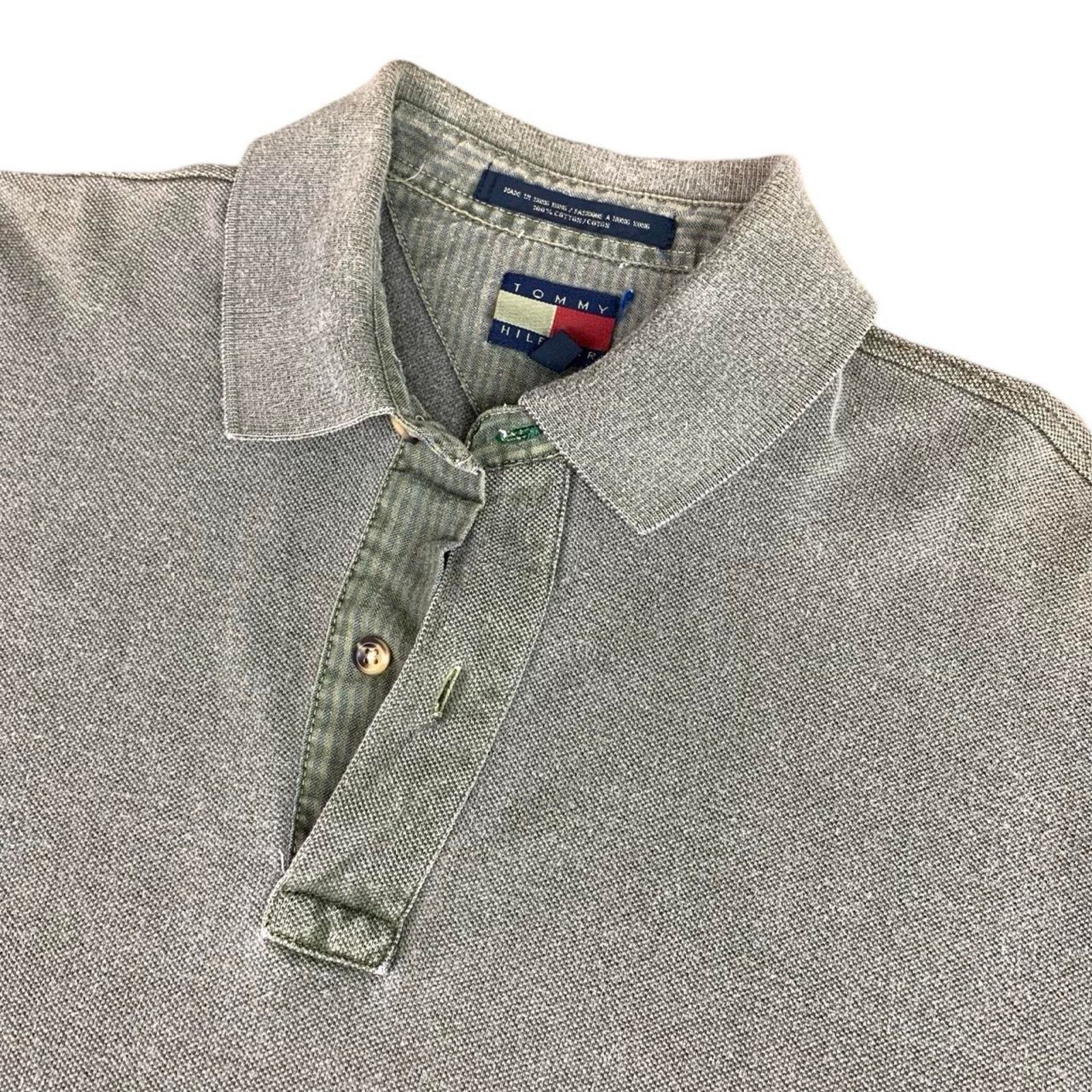 Tommy Hilfiger × Vintage Vintage 90s Tommy Hilfiger Green Polo Shirt Size US M / EU 48-50 / 2 - 1 Thumbnail