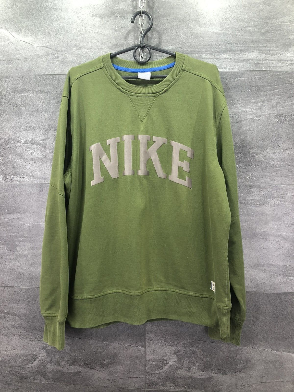 Pre-owned Nike X Vintage Nike Men's Sweatshirt Big Logo In Green