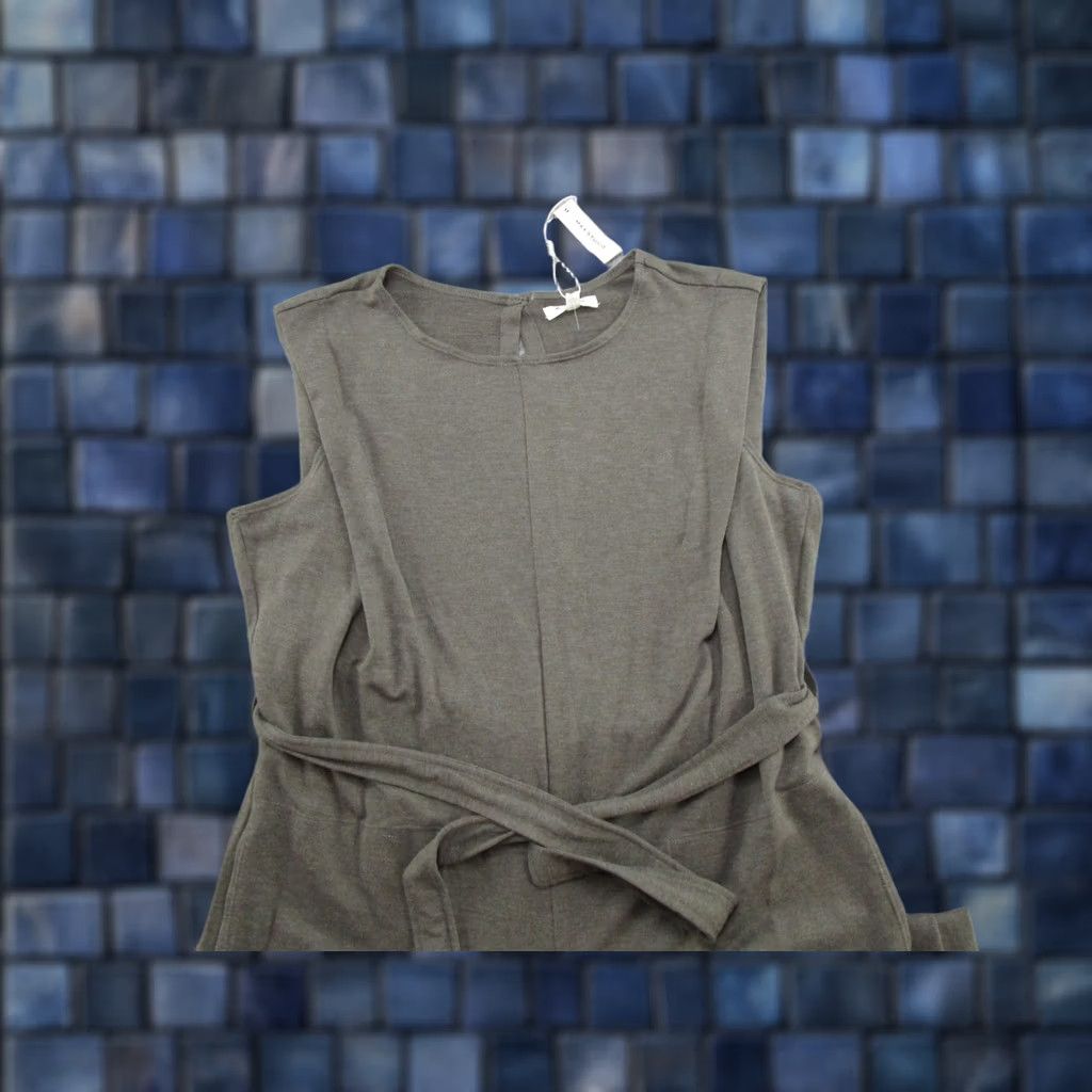 Vintage Max Studio Romper Wide Leg Baggy Loungewear Belted Size XL Green Womens Summer Casual New Size 40" / US 18 - 1 Thumbnail