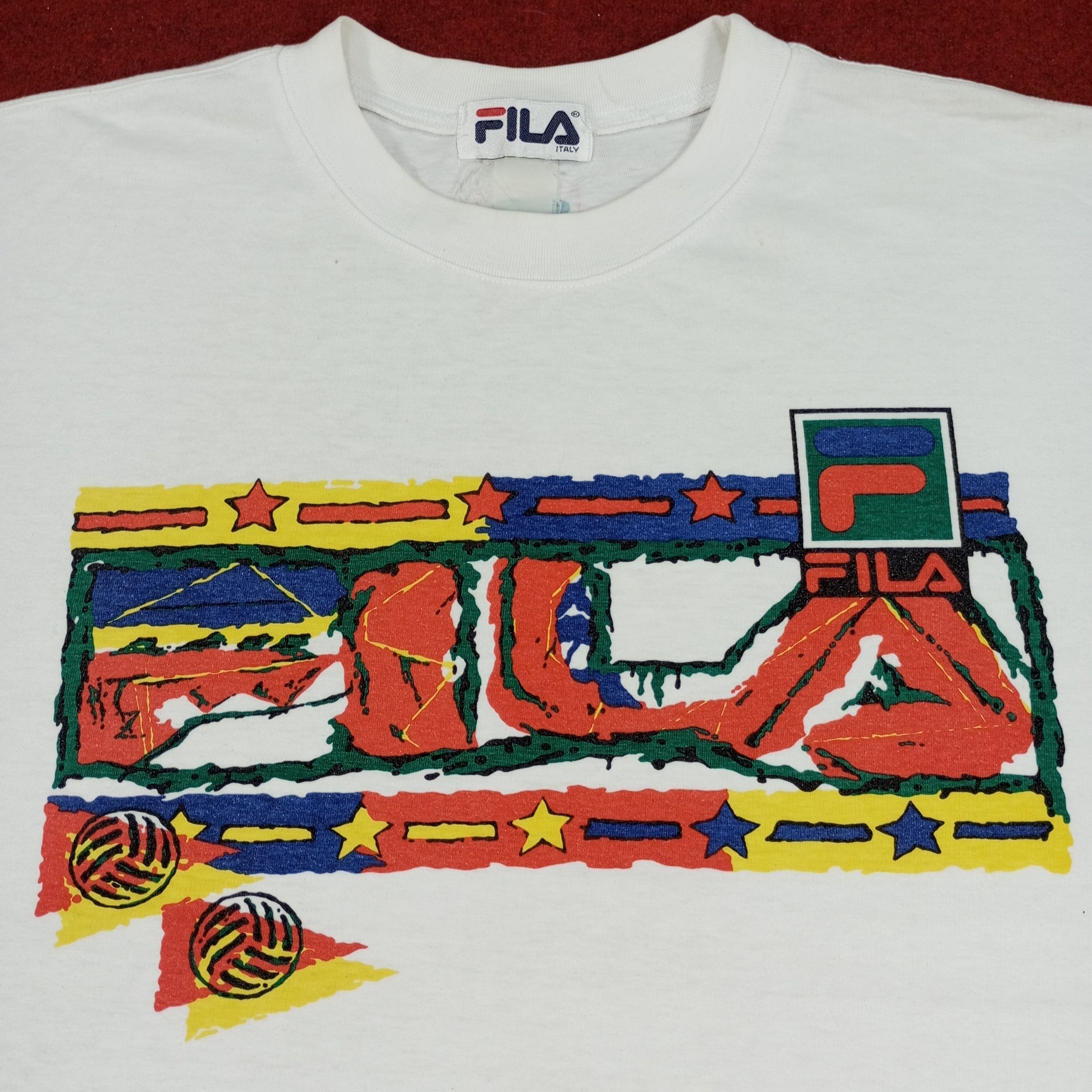 Fila × Vintage Fila Center Art Design Style Tshirt Size US XL / EU 56 / 4 - 2 Thumbnail