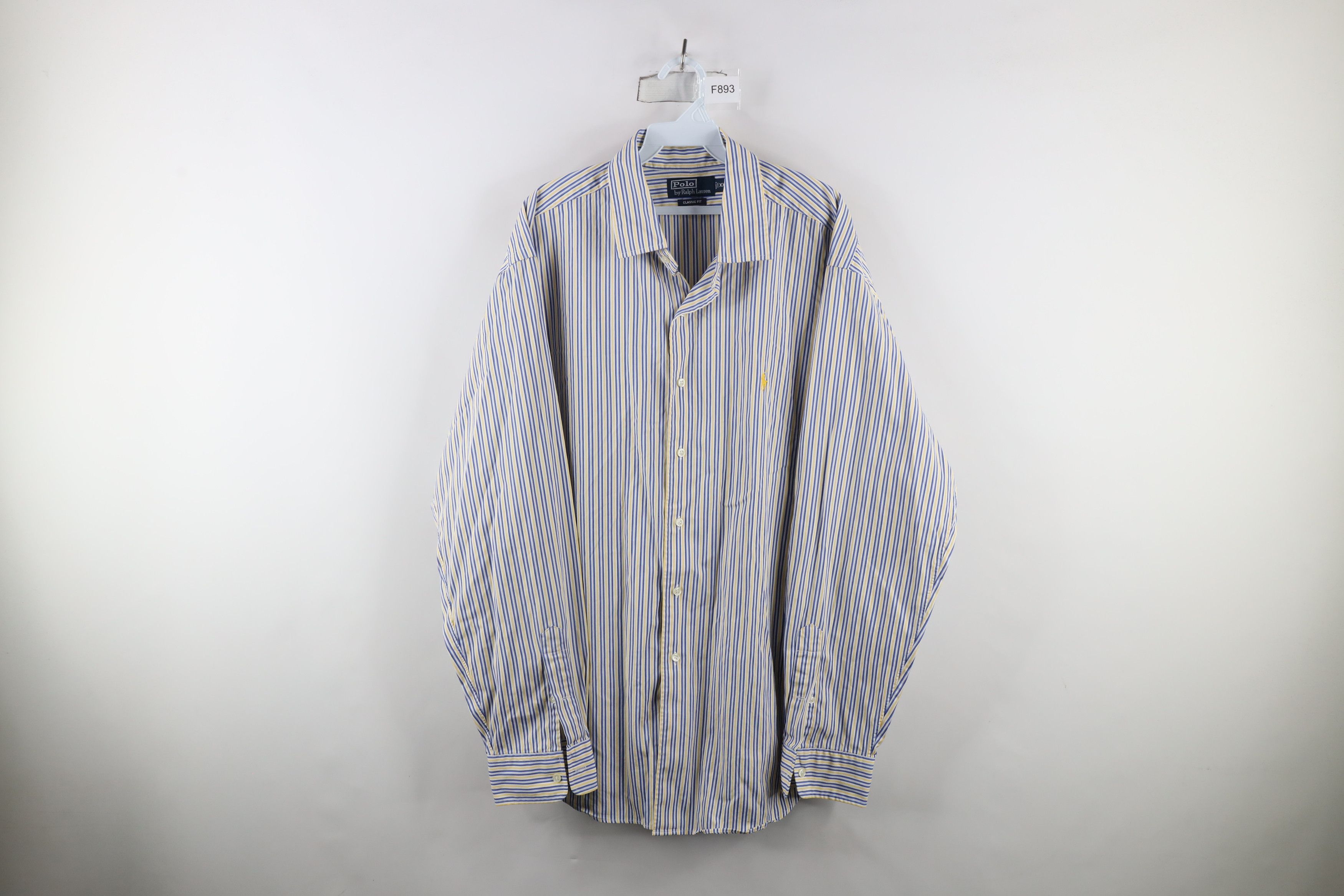 Ralph Lauren × Vintage Vintage 90s Ralph Lauren Fit Striped Collared Button Shirt Size US XXL / EU 58 / 5 - 1 Thumbnail