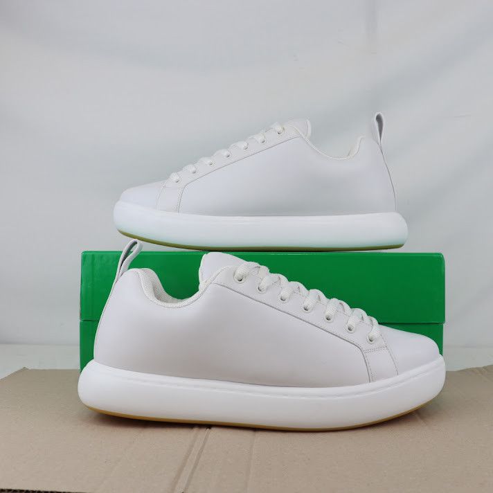 Bottega Veneta o1rshd1 Tennis Calf Rubber Sole Sneaker in Optic White Size US 12 / EU 45 - 1 Thumbnail