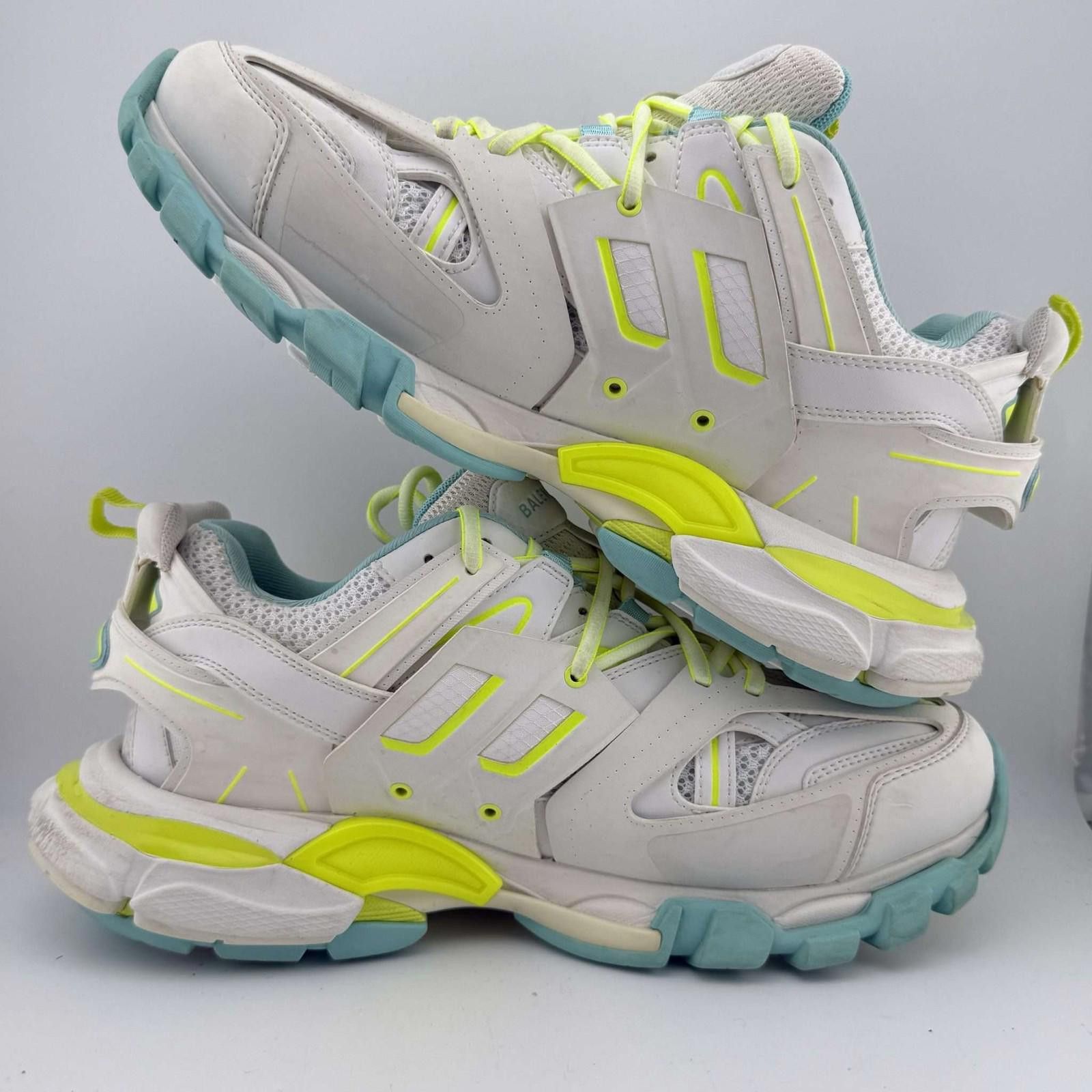 Balenciaga Balenciaga Track Neon Yellow Light Blue 43EU Used OG Box Size US 10 / EU 43 - 7 Thumbnail