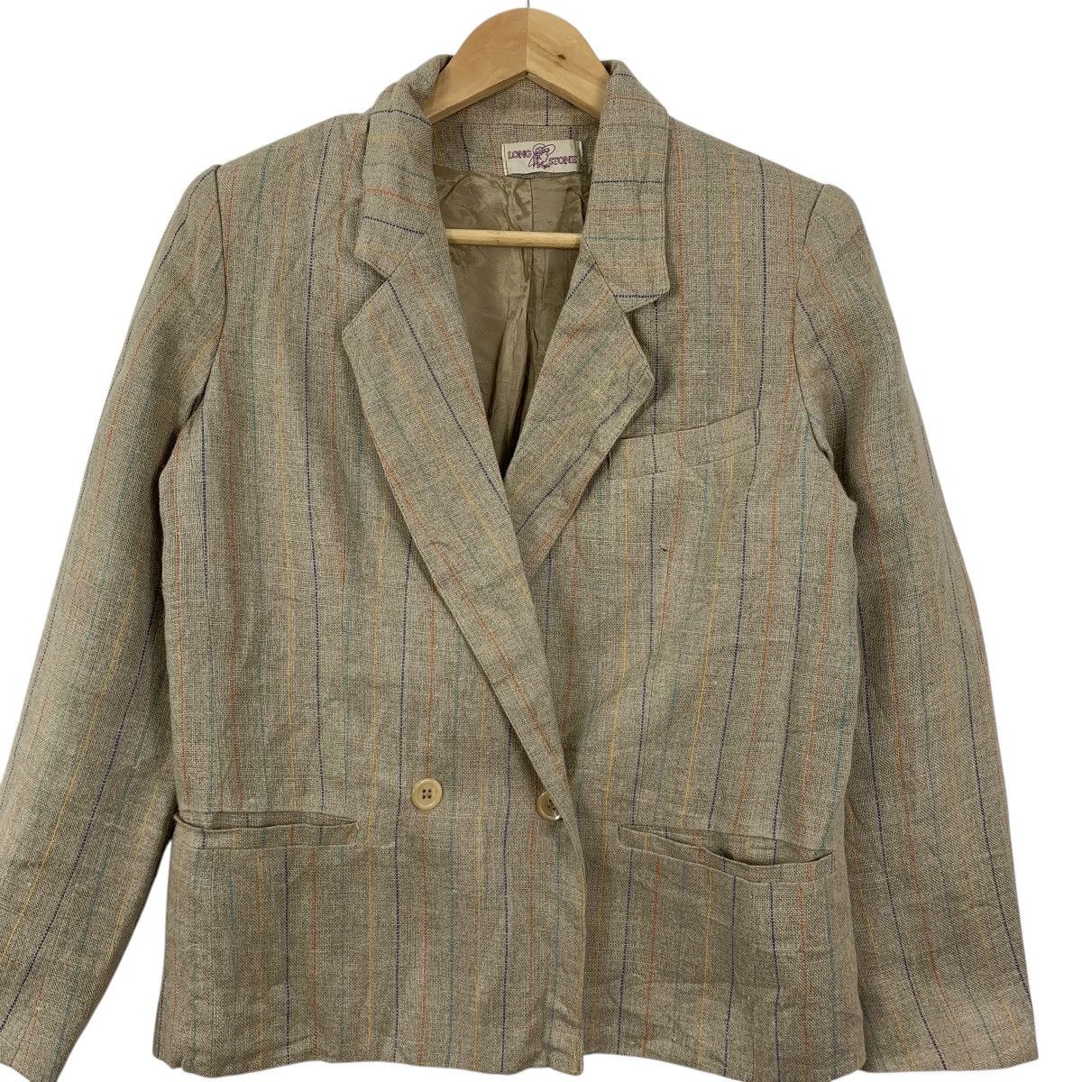 Vintage Vintage 90s LONG STONE EMMEDIPI Made In Italy Peacoat Blazer Size S / US 4 / IT 40 - 5 Thumbnail