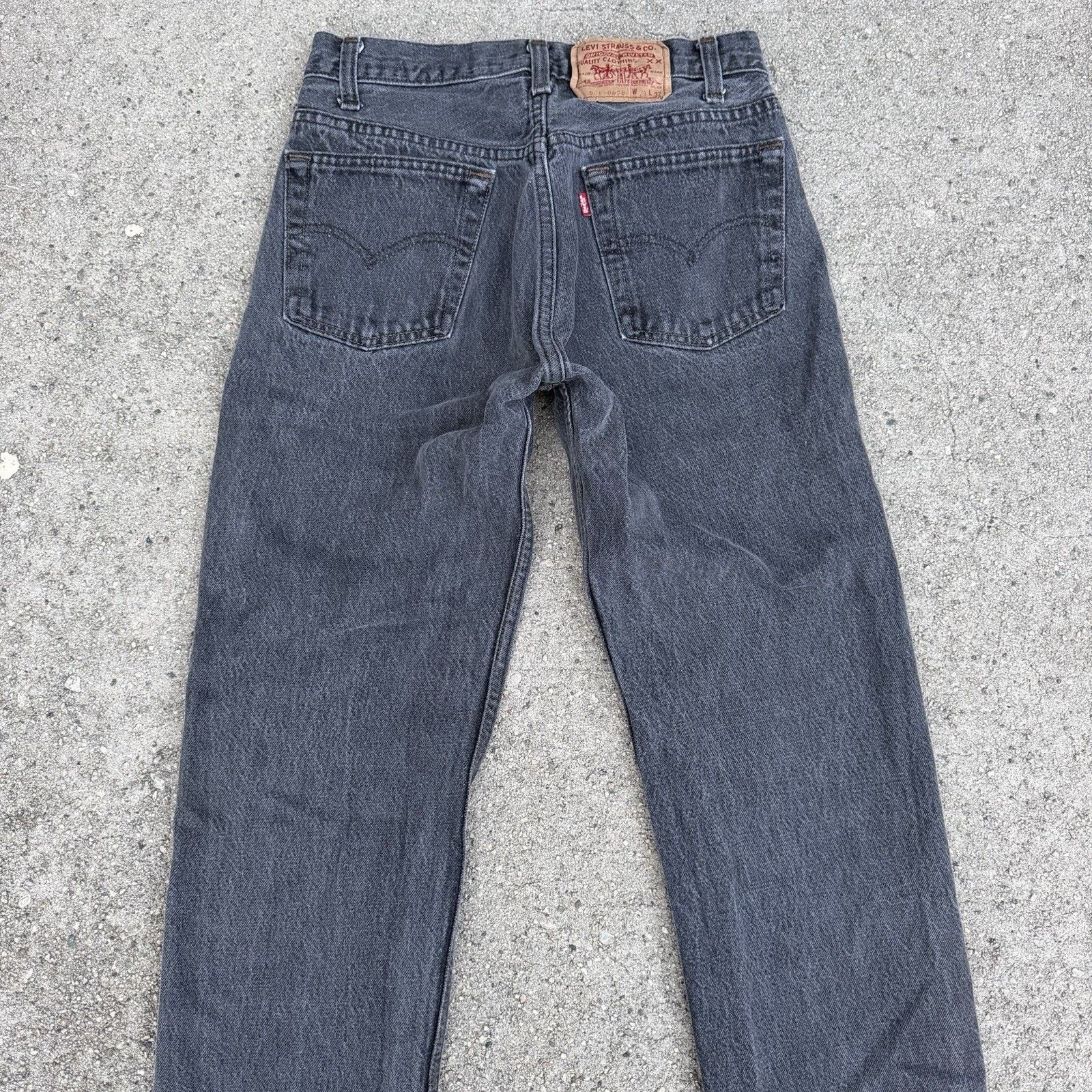Levi's × Vintage Vintage 80s Levis 501 Faded Straight Black Denim Jeans 29x32 Size US 29 - 5 Thumbnail