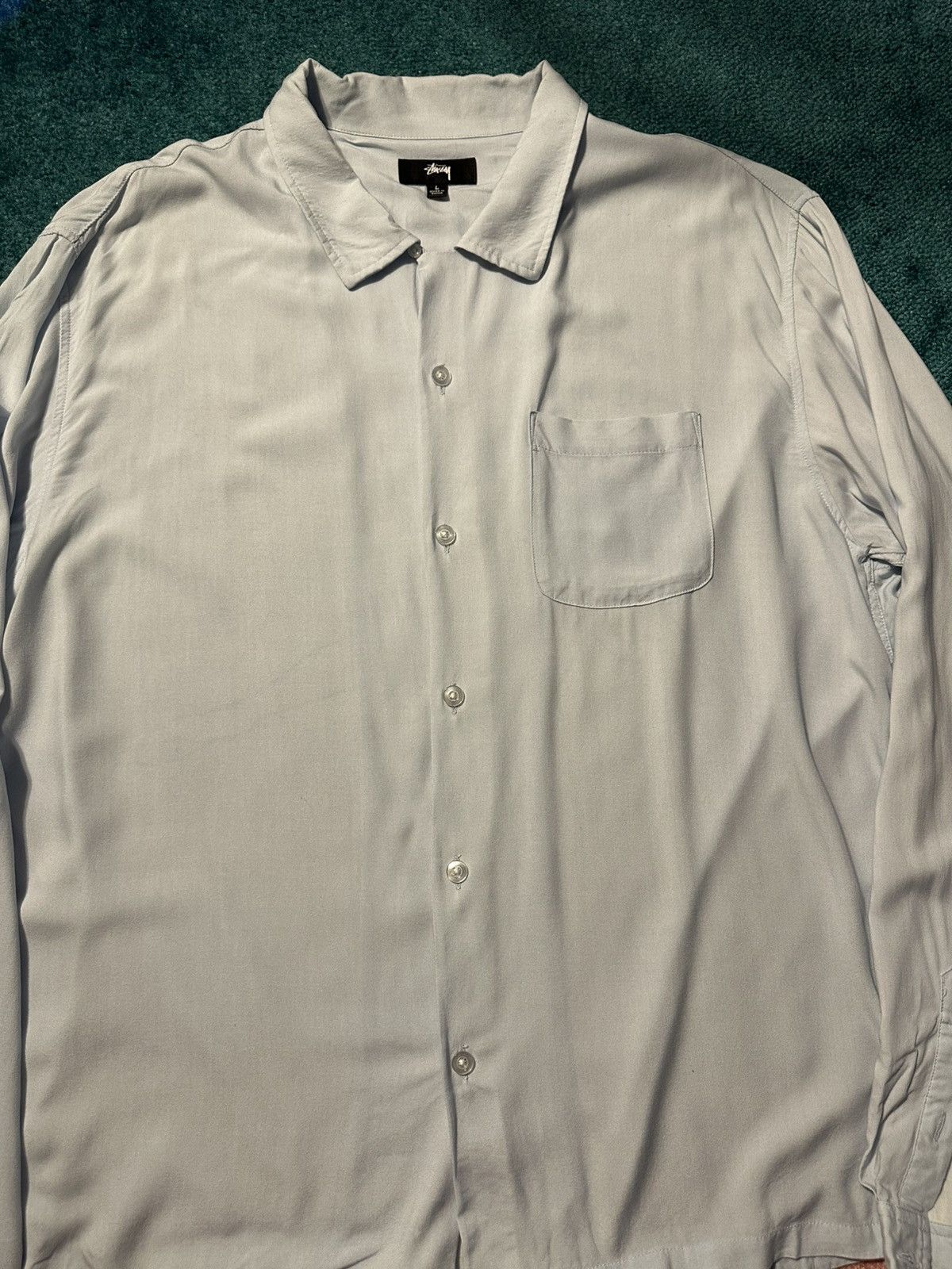 Stussy Stussy Pin Up Girl L/S Rayon Shirt Size US L / EU 52-54 / 3 - 5 Thumbnail