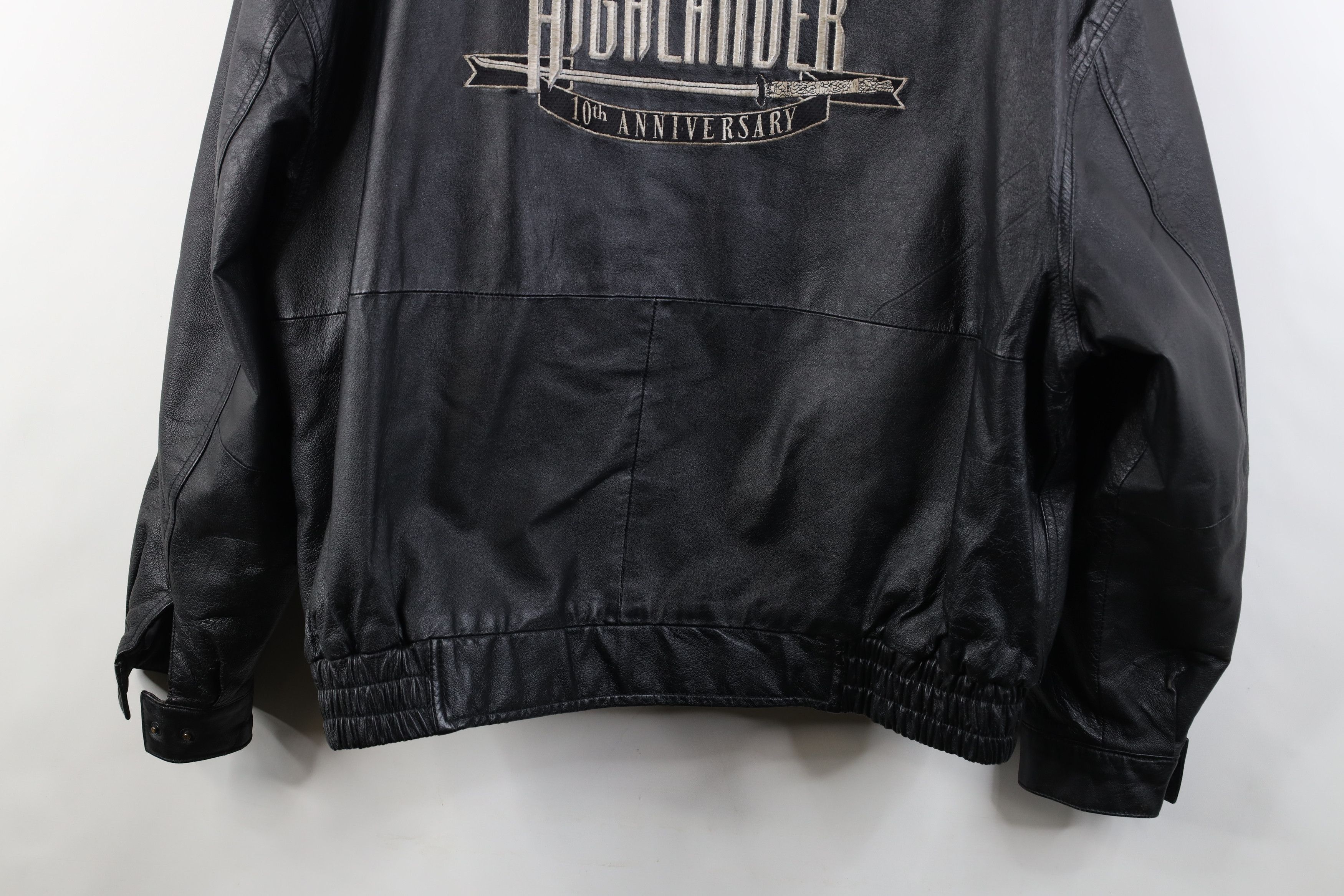 Vintage Vintage 90s Highlander Movie Leather Bomber Jacket Size US XL / EU 56 / 4 - 16 Thumbnail