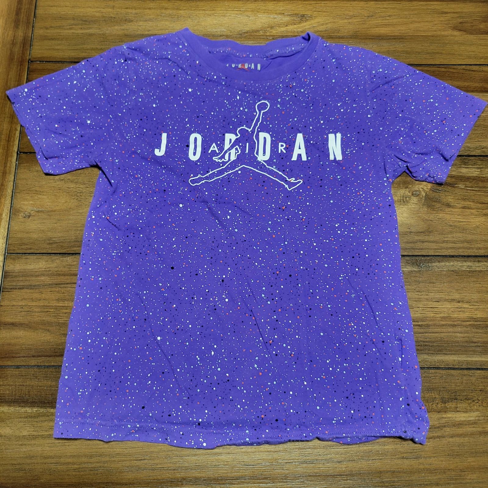 Nike Air Jordan Purple Speckled Tee - Size Adult Small Size US L / EU 52-54 / 3 - 1 Thumbnail