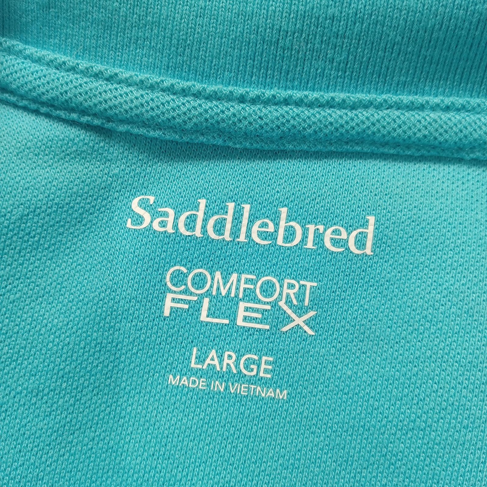 Saddlebred Saddlebred Polo Shirt L Comfort Flex Men's 2 Button Blue Size US L / EU 52-54 / 3 - 4 Thumbnail