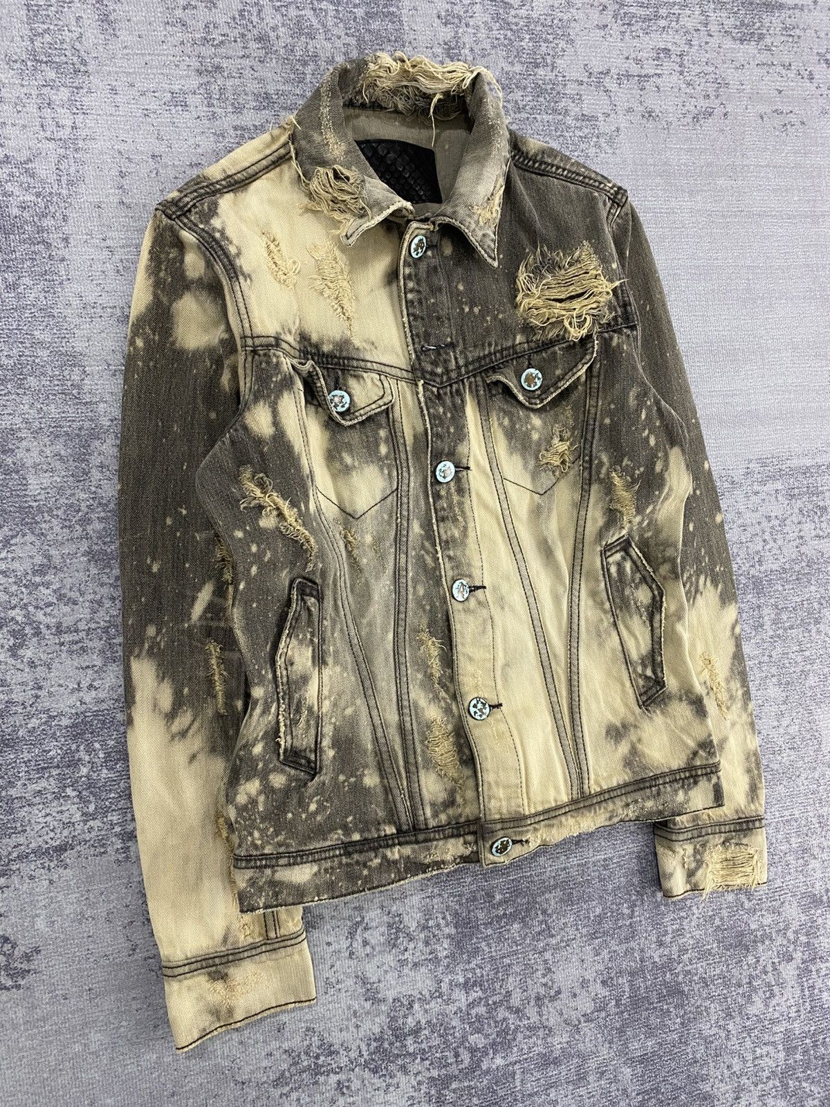 14th Addiction GOA distressed bleach denim jackets Size US M / EU 48-50 / 2 - 7 Thumbnail