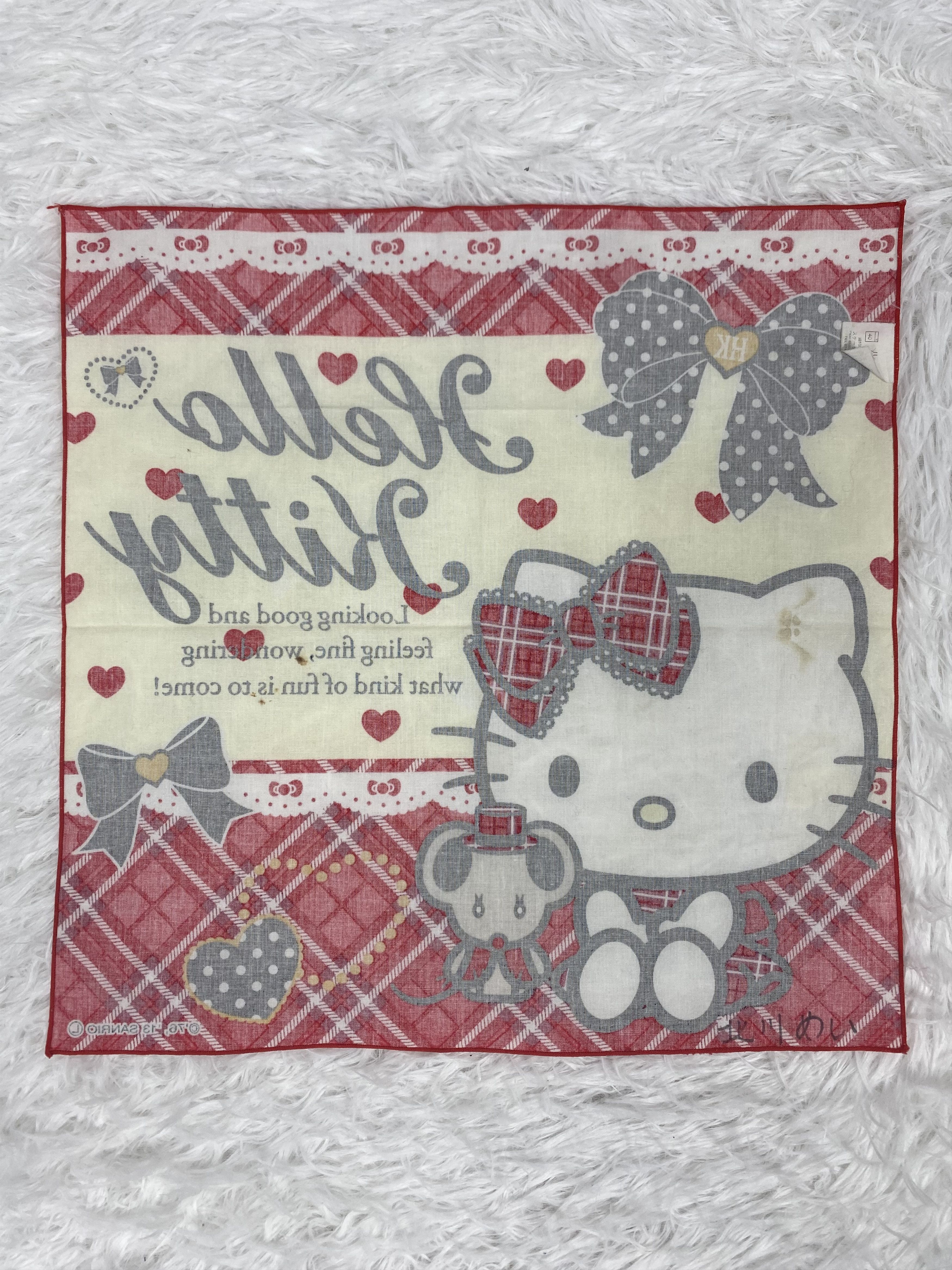 Anime Vintage Hello Kitty Handkerchief PH0127 Size ONE SIZE - 6 Thumbnail