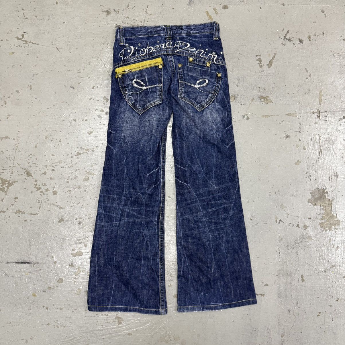 Beauty Beast 🔥Flared🔥 Japanese Riobera Rhine Stone Jeans🔥 Size US 26 / EU 42 - 1 Thumbnail